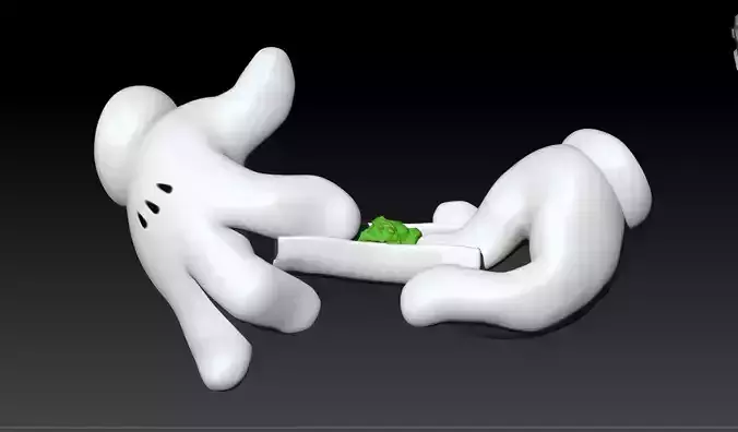 Mickey rolling a Joint 3D print model