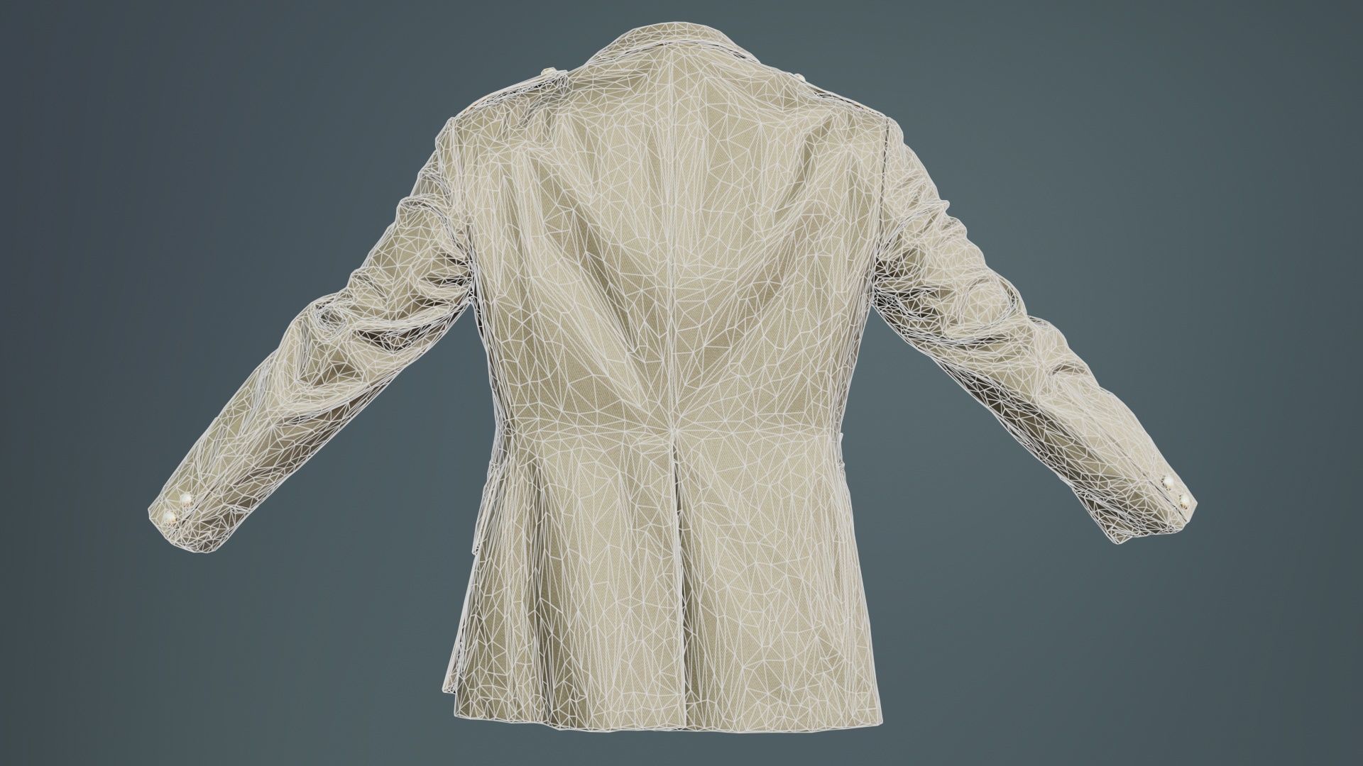 Army Jacket Low-poly 3D model_10