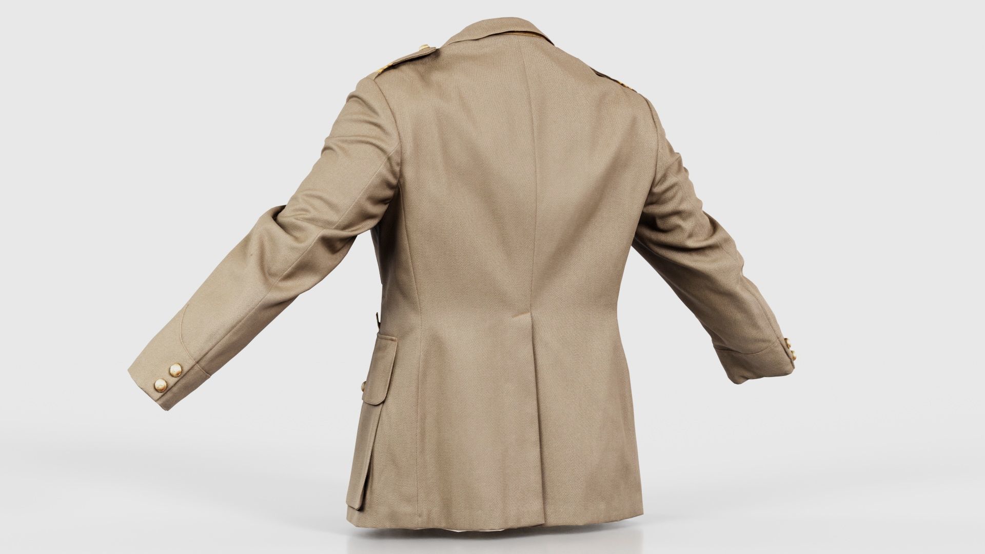 Army Jacket Low-poly 3D model_22