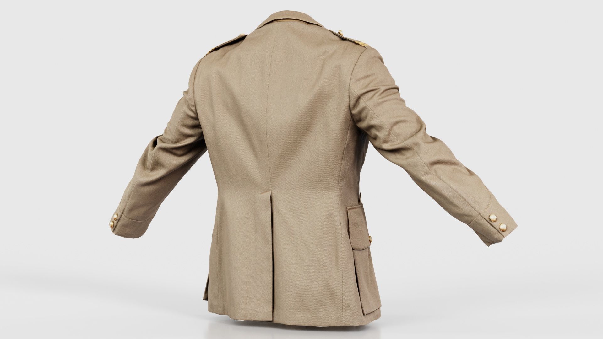 Army Jacket Low-poly 3D model_20