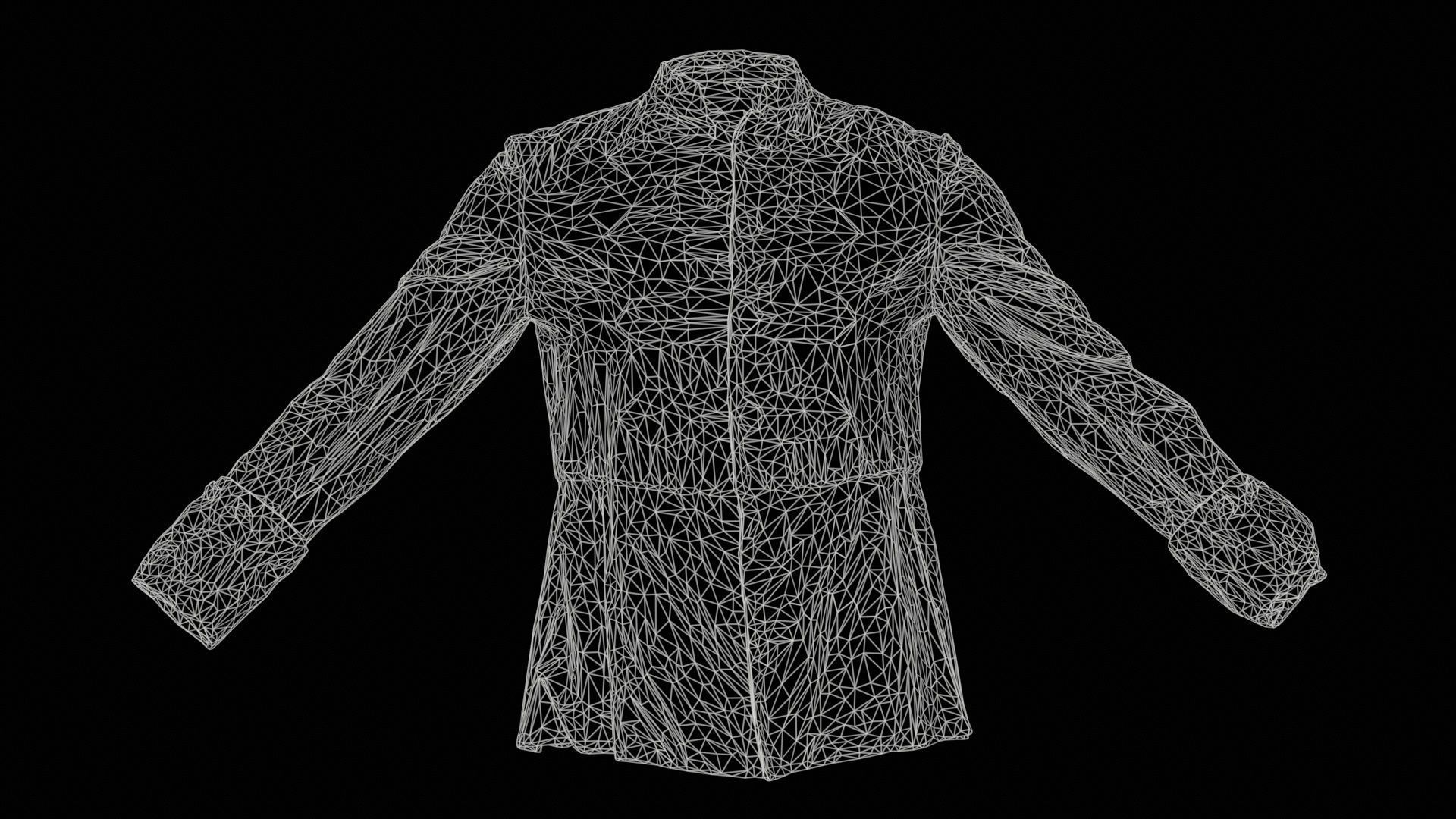 Arrow Jacket Closed Low-poly 3D model_11