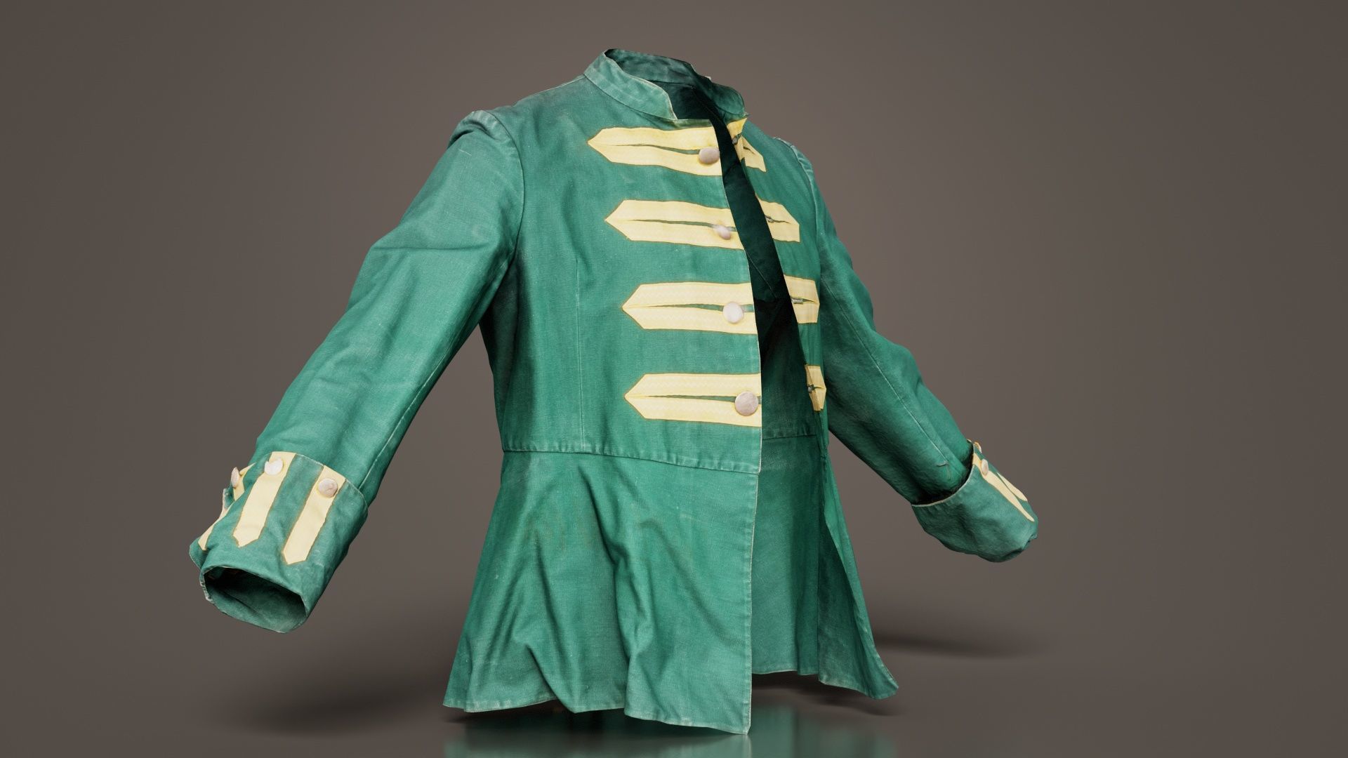 Arrow Jacket Open Low-poly 3D model_7