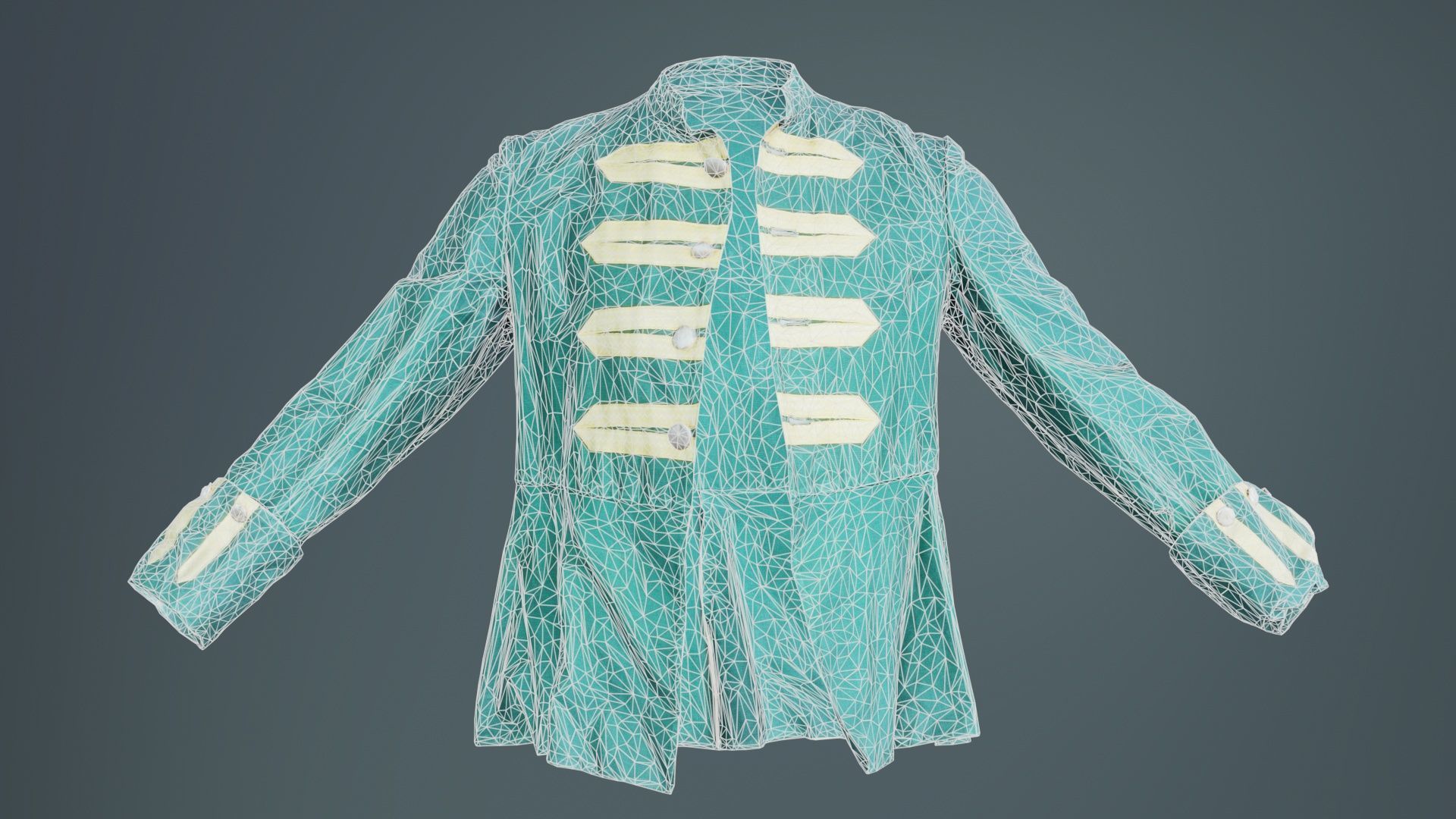 Arrow Jacket Open Low-poly 3D model_9