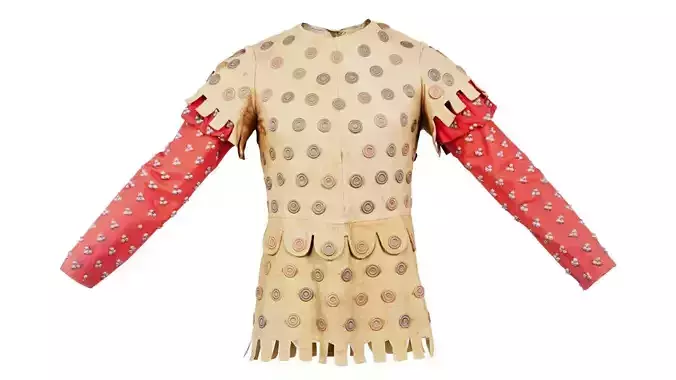 Button Soldier Jacket Low-poly 3D model