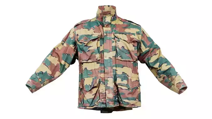Camouflage Jacket Low-poly 3D model