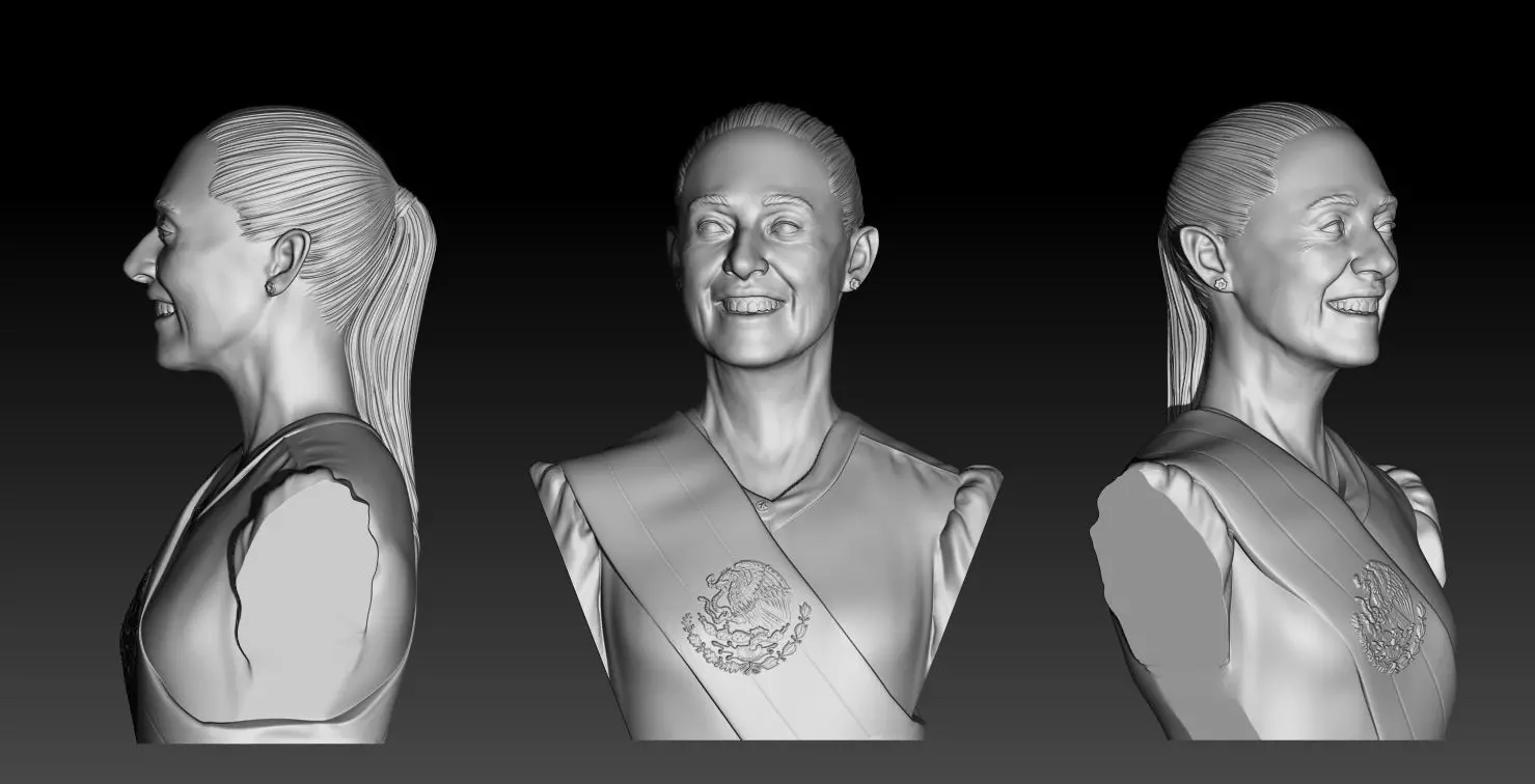 Claudia Sheinbaum - Presidenta de Mexico 3D print model_0