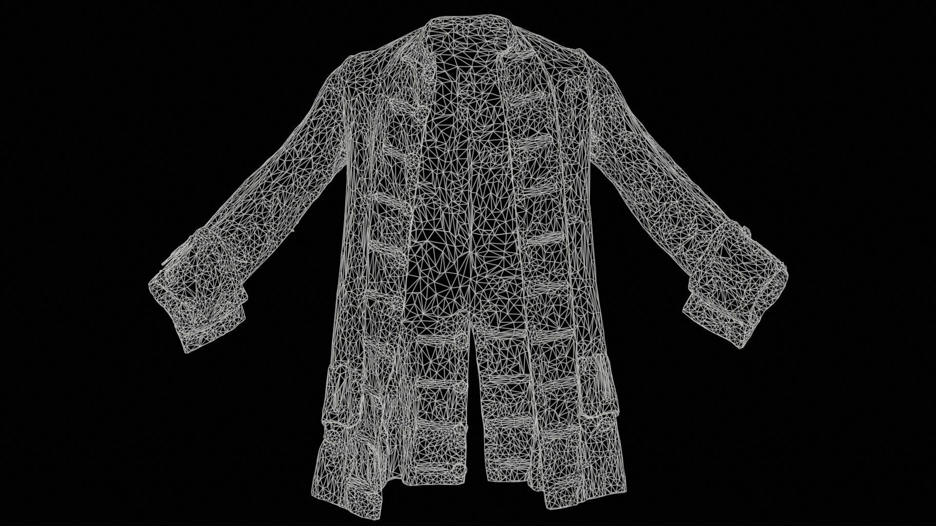 Cloud Jacket Low-poly 3D model_11