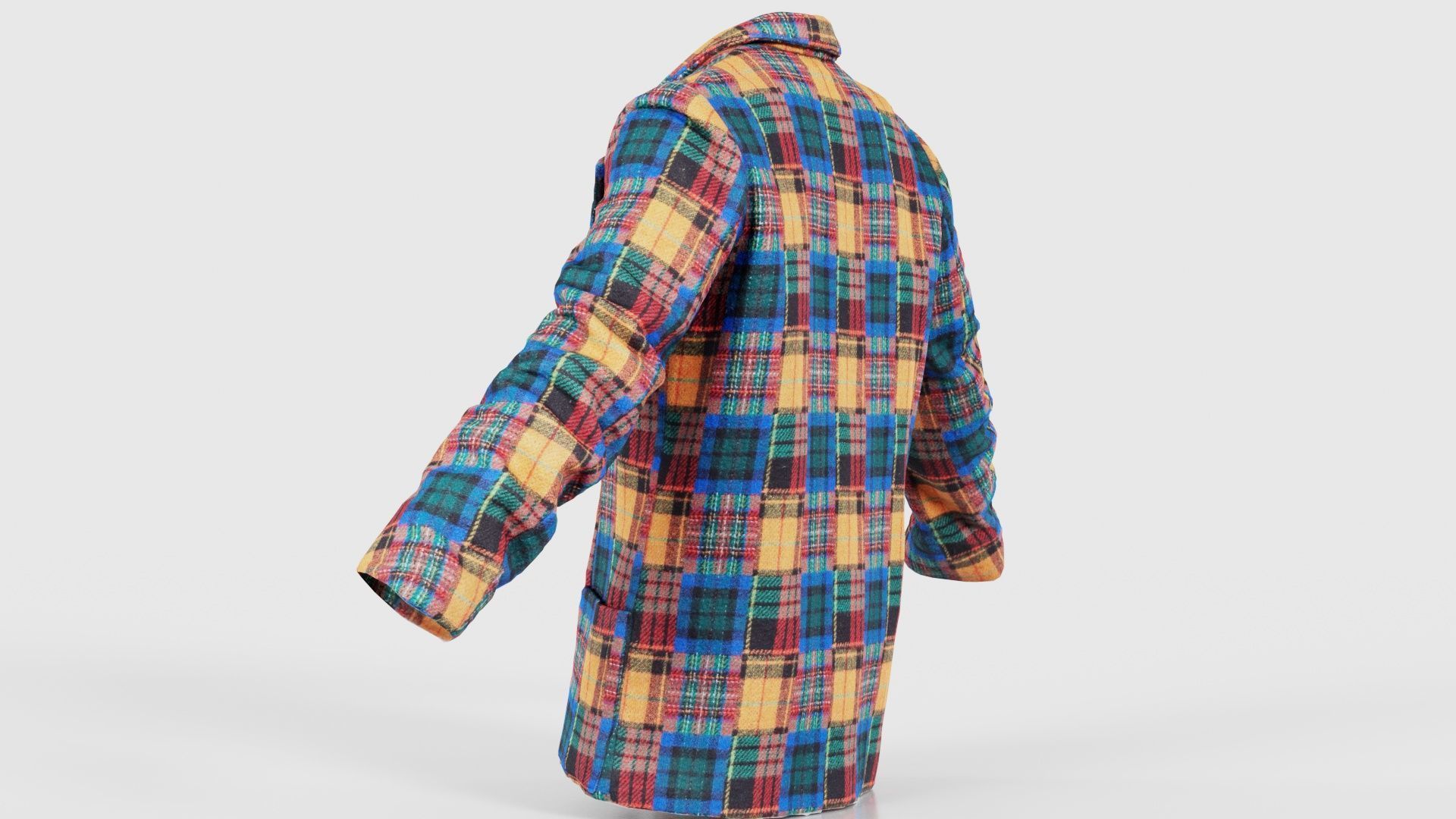Clown Jacket Closed Low-poly 3D model_23