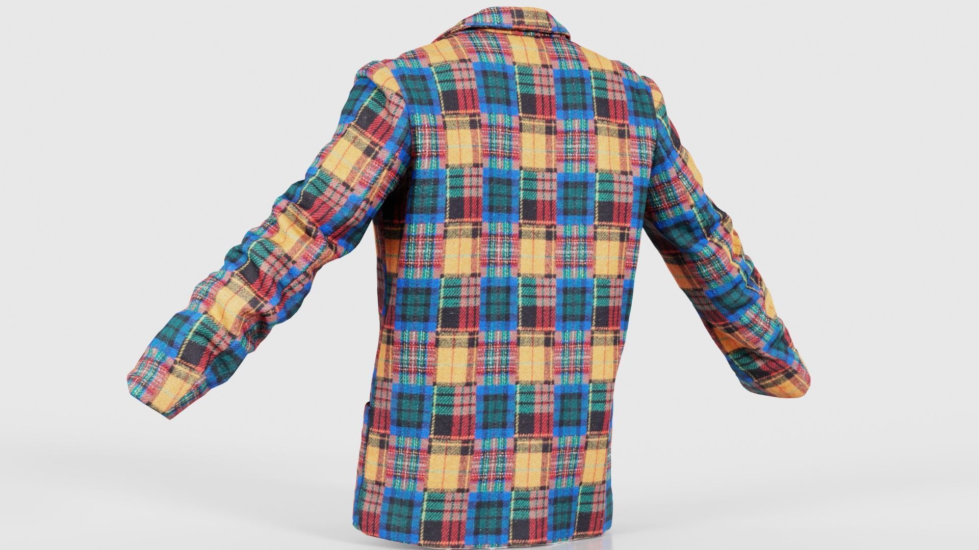Clown Jacket Closed Low-poly 3D model_22