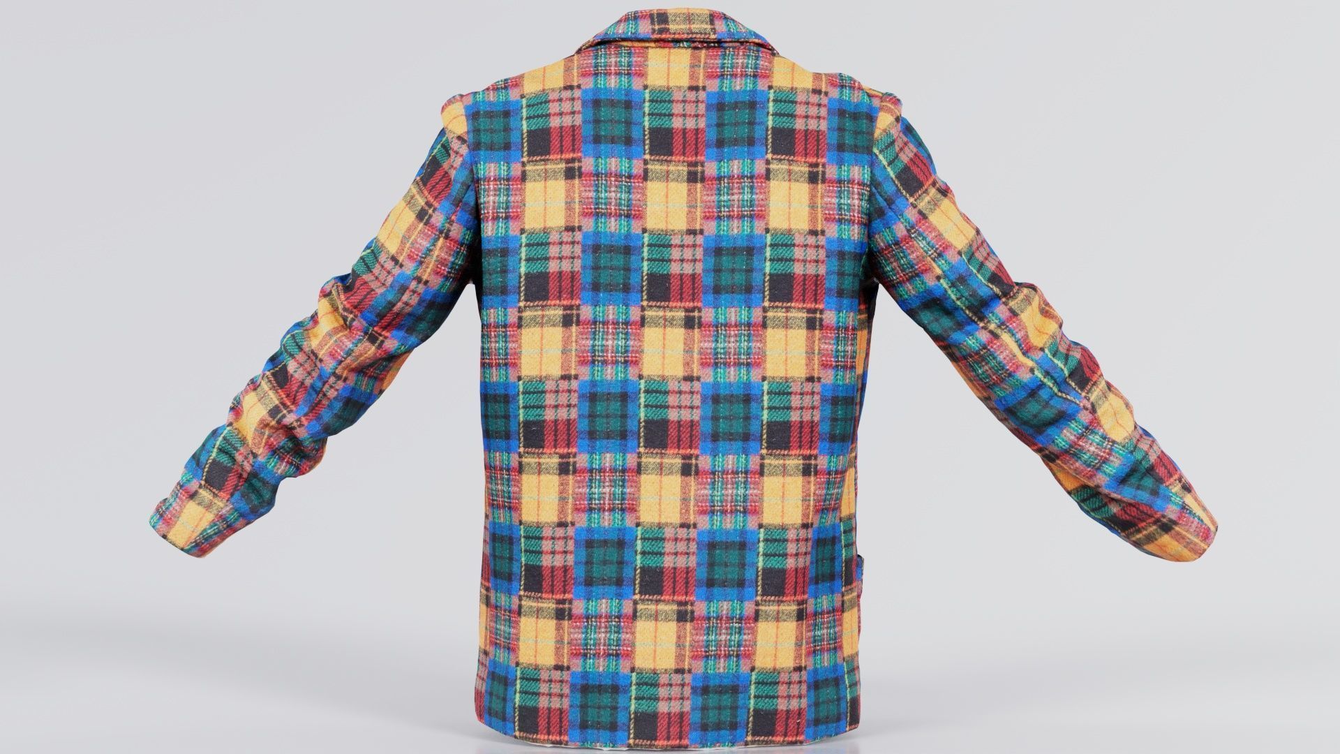 Clown Jacket Closed Low-poly 3D model_1