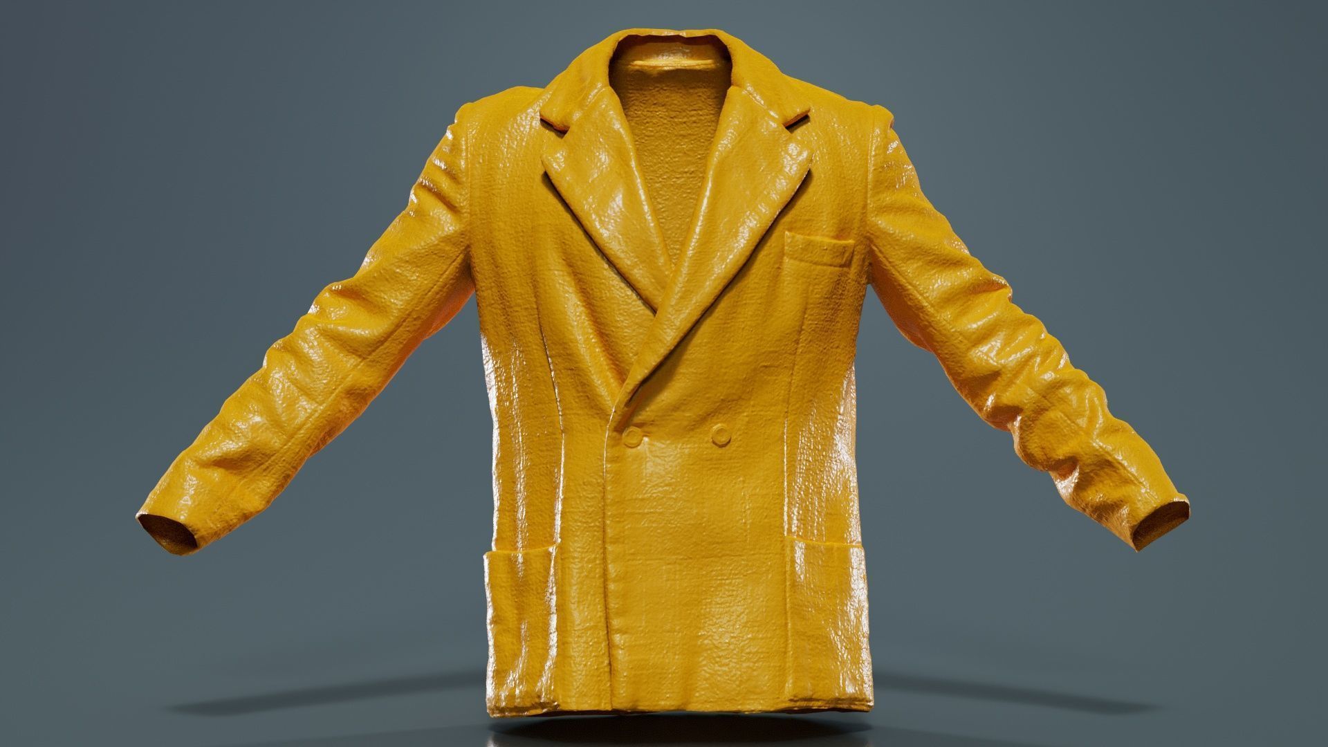 Clown Jacket Closed Low-poly 3D model_12