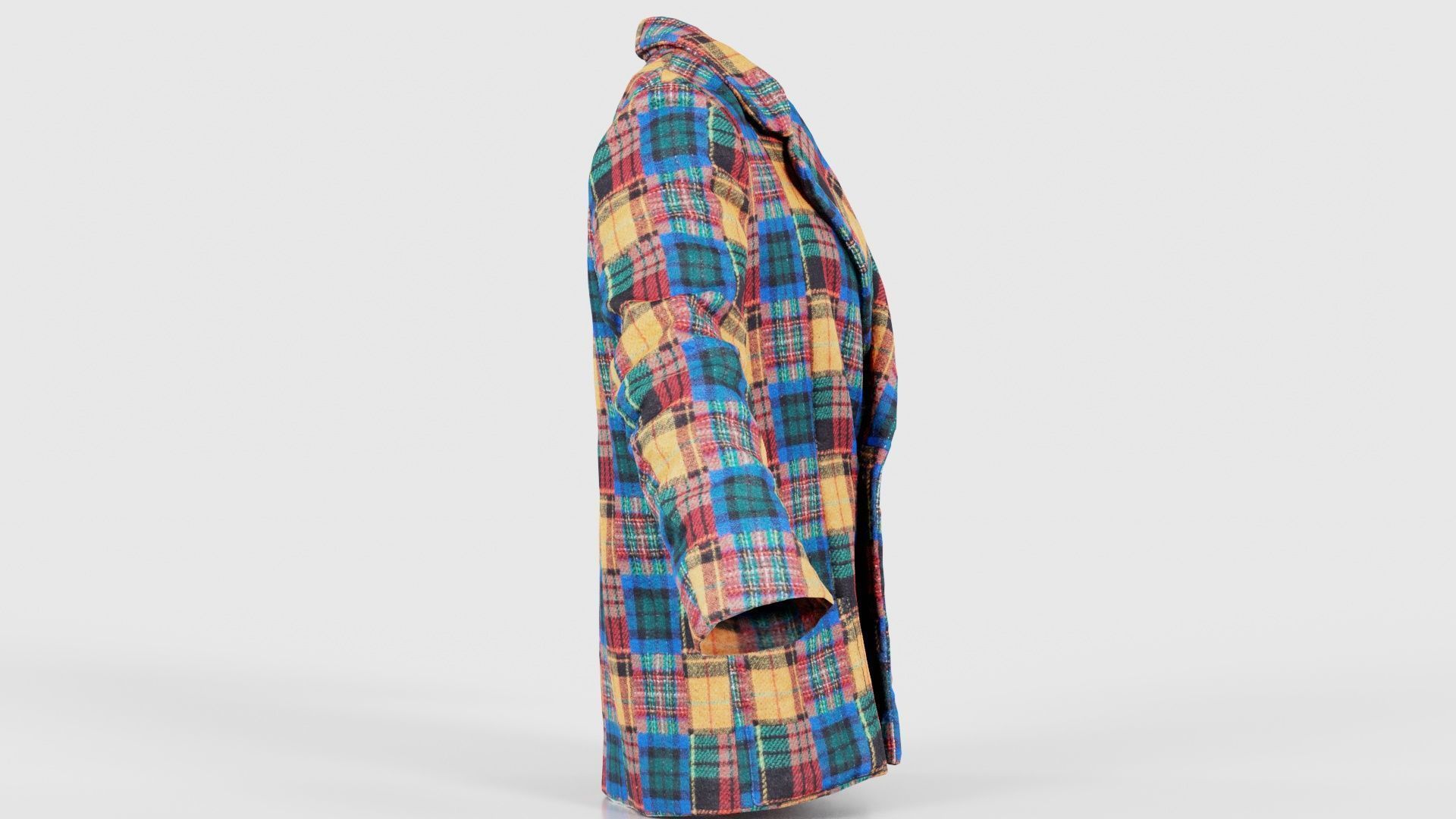 Clown Jacket Closed Low-poly 3D model_18