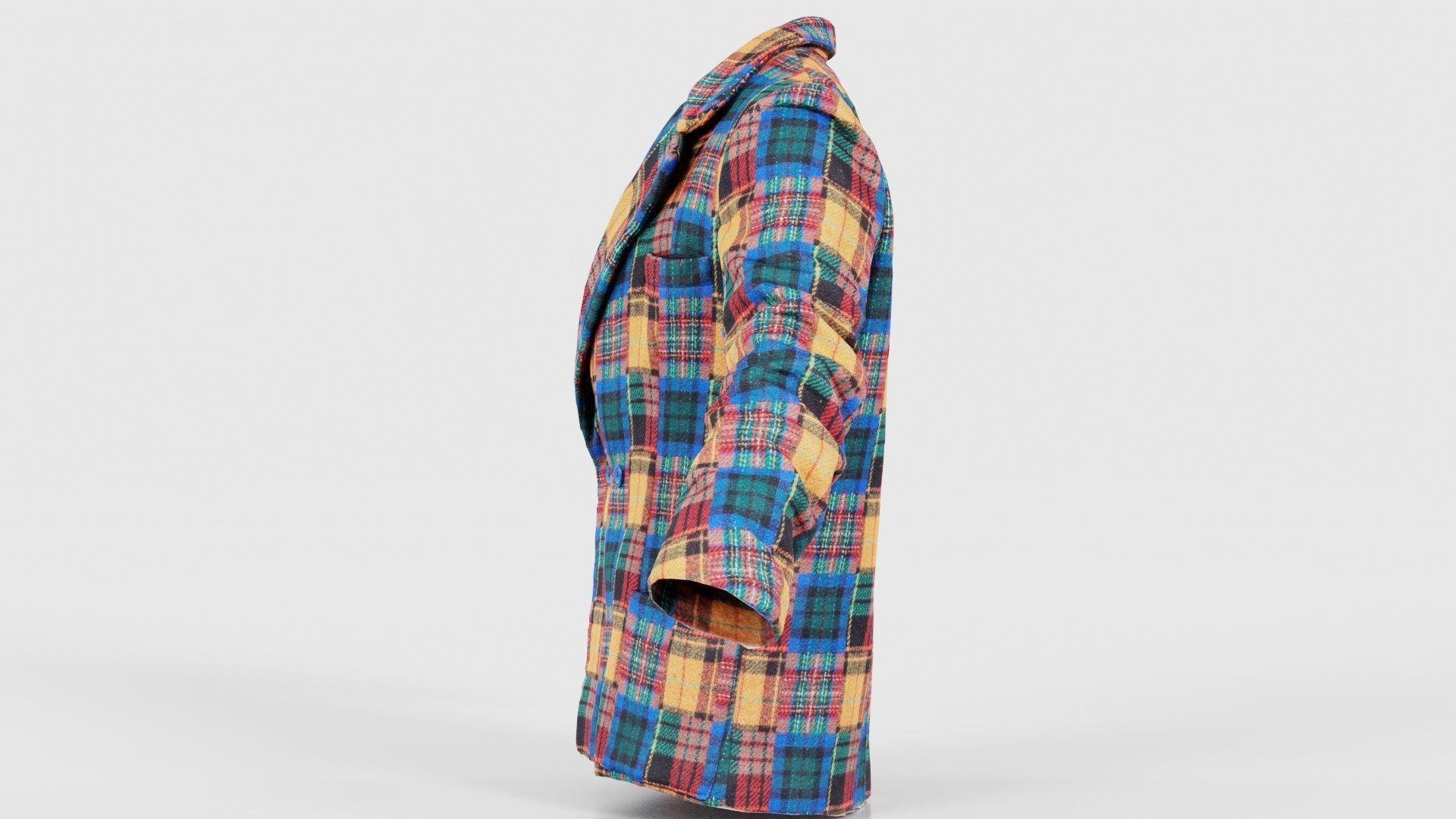 Clown Jacket Closed Low-poly 3D model_24