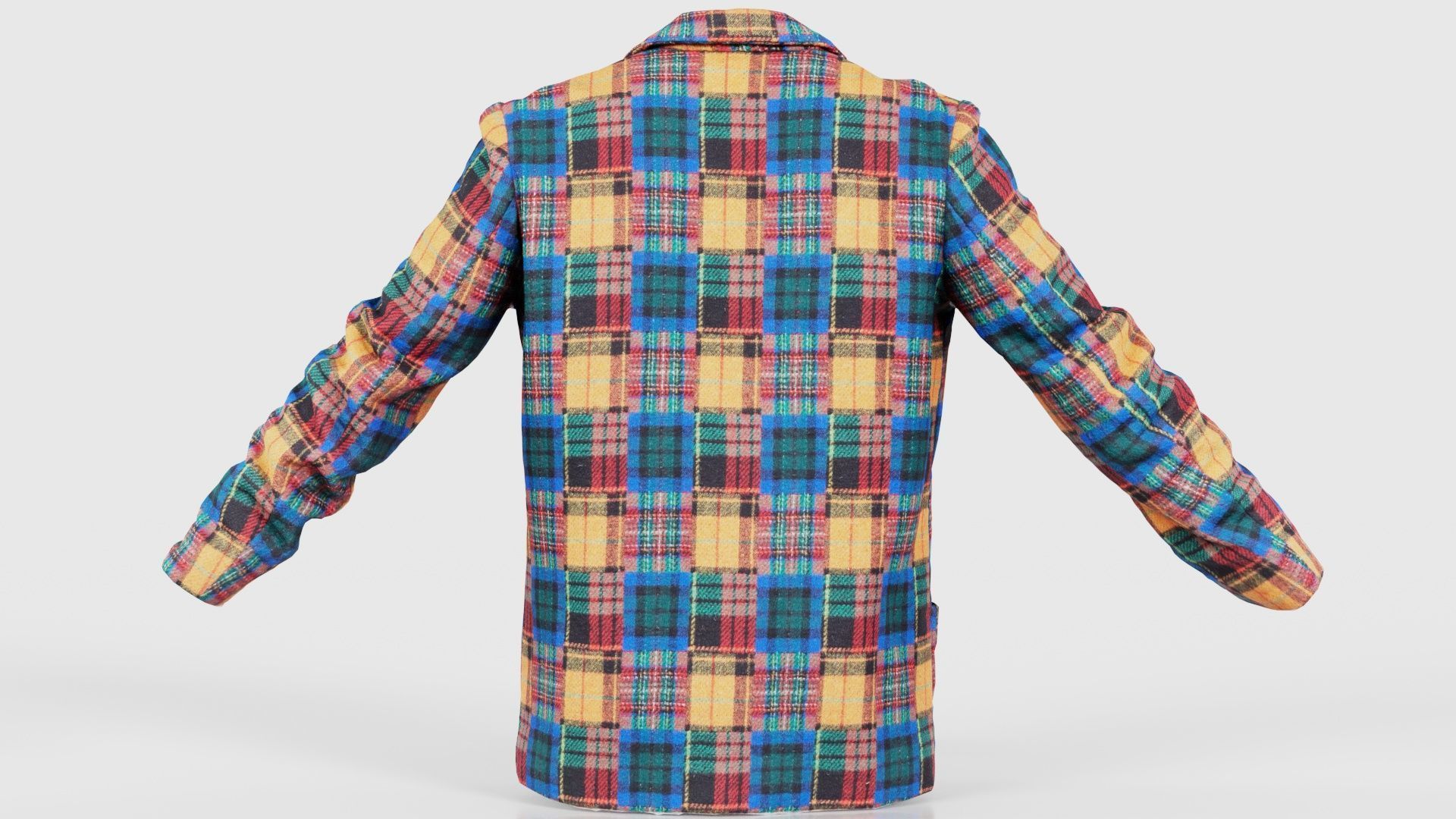 Clown Jacket Closed Low-poly 3D model_21