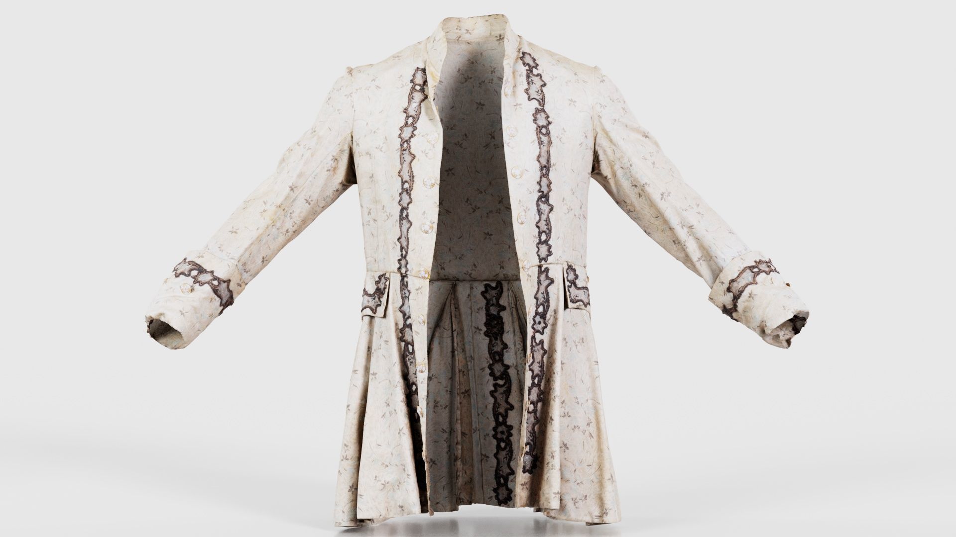 Lace Jacket Low-poly 3D model_15