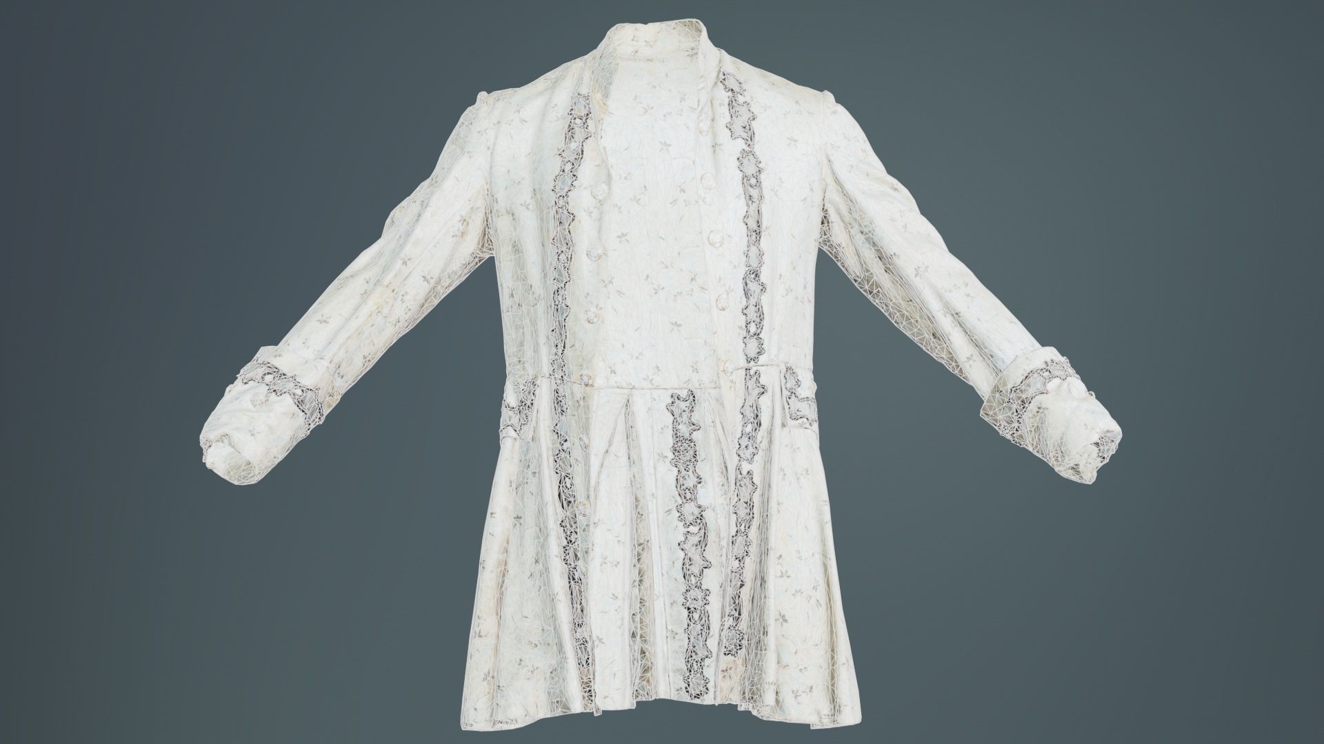 Lace Jacket Low-poly 3D model_9