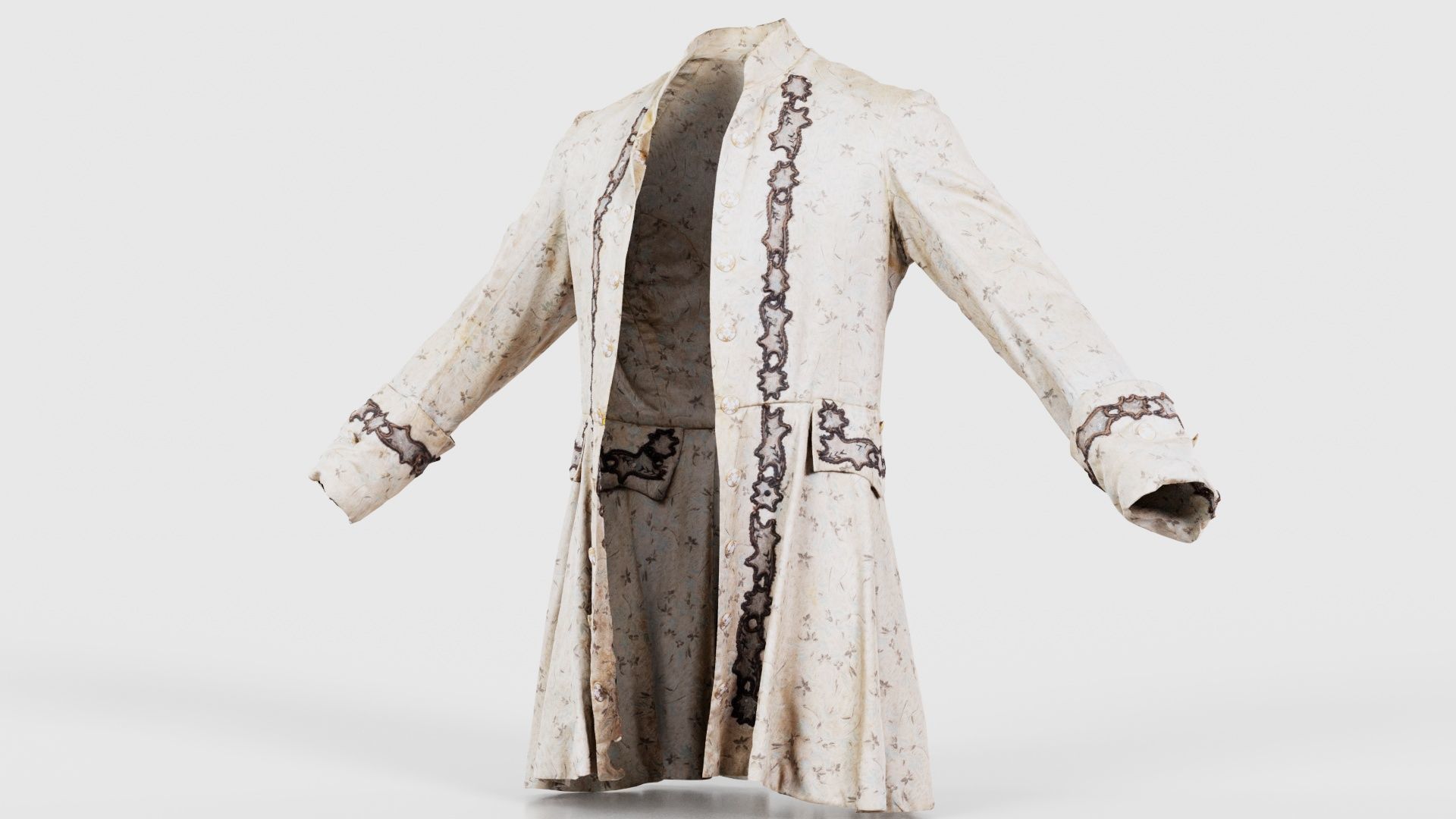 Lace Jacket Low-poly 3D model_26