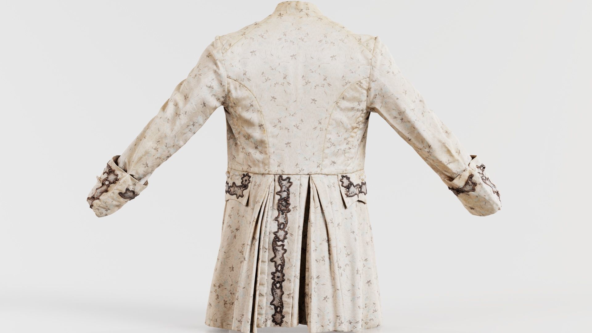 Lace Jacket Low-poly 3D model_7