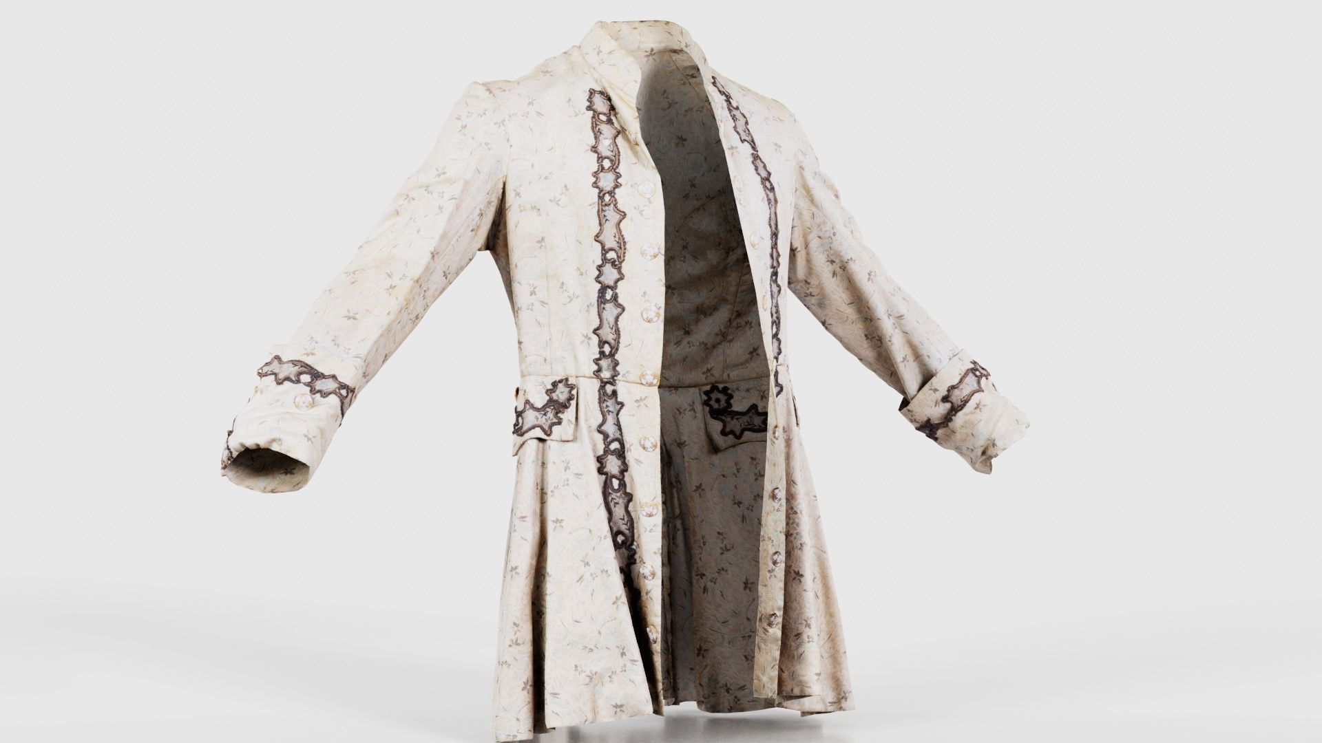 Lace Jacket Low-poly 3D model_16