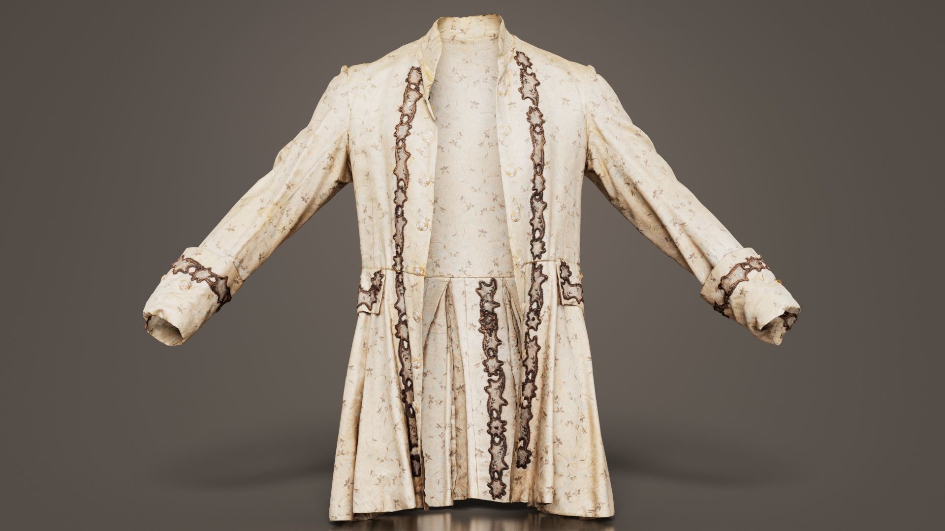 Lace Jacket Low-poly 3D model_6