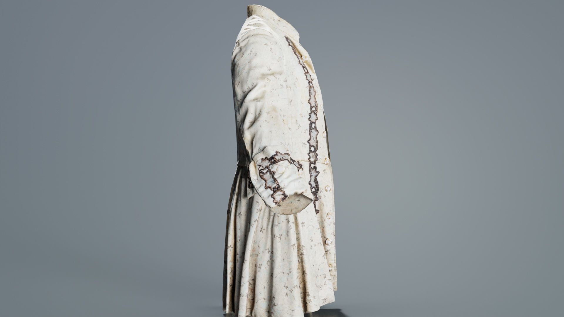 Lace Jacket Low-poly 3D model_1