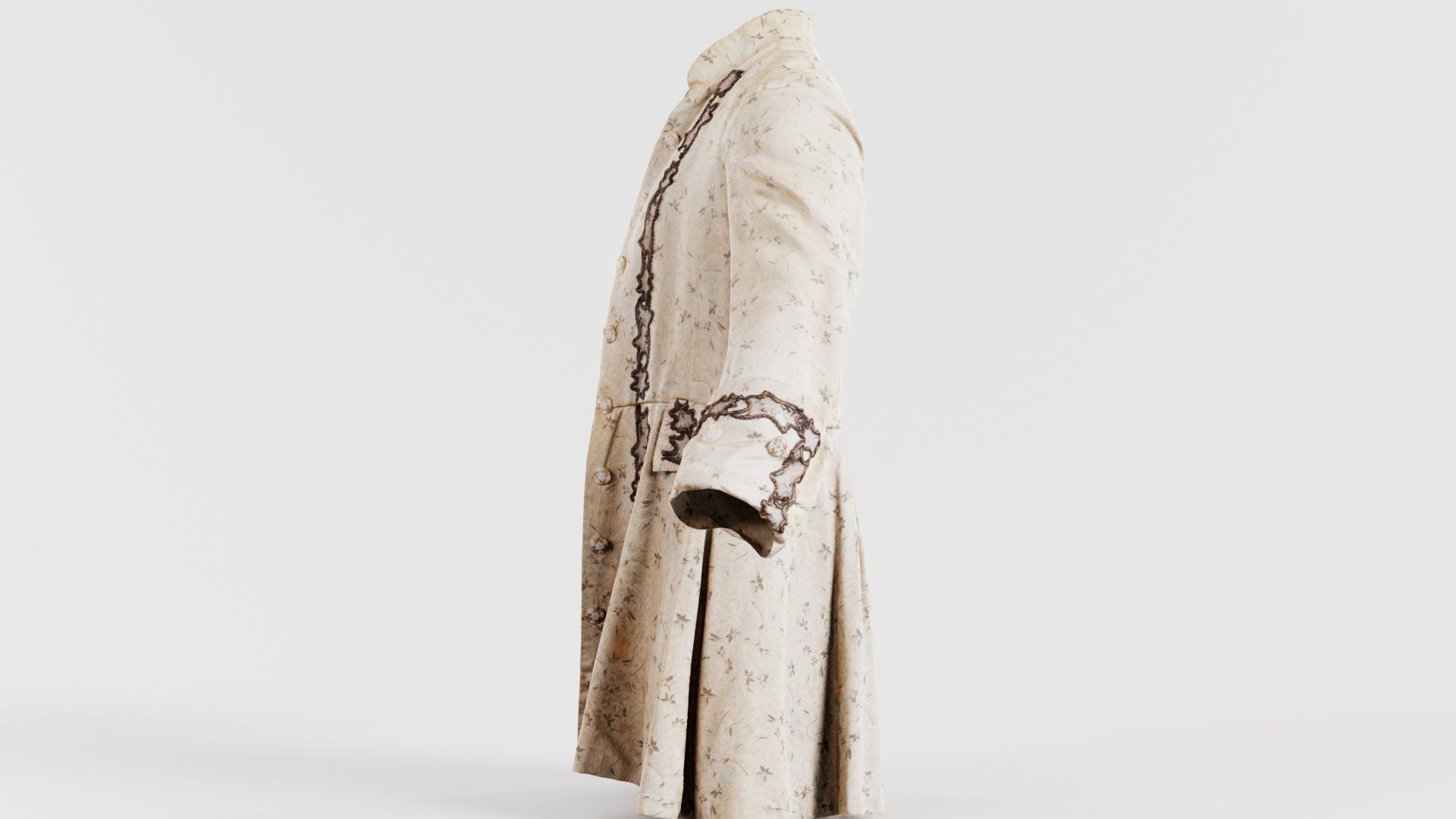 Lace Jacket Low-poly 3D model_8