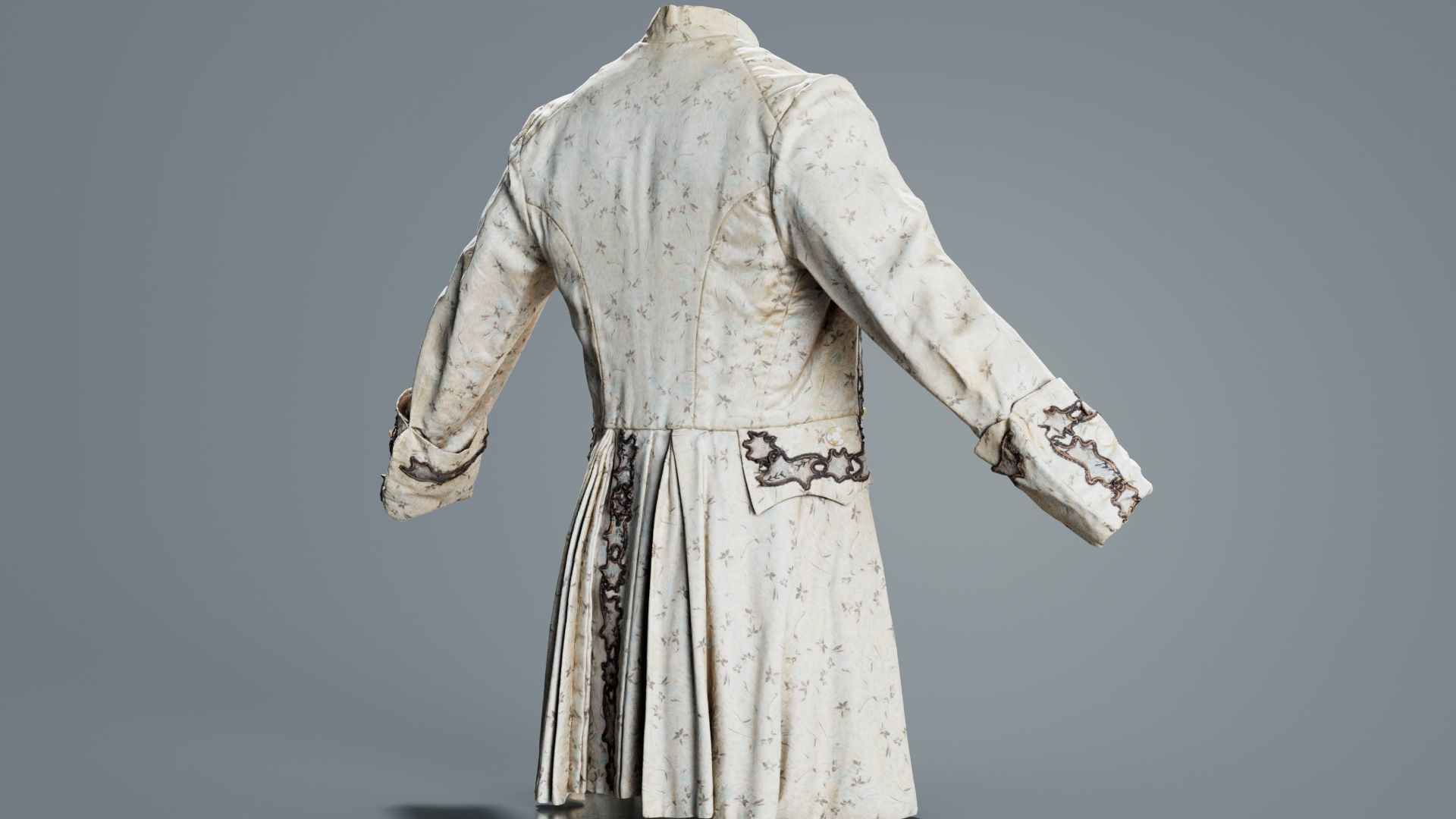 Lace Jacket Low-poly 3D model_2