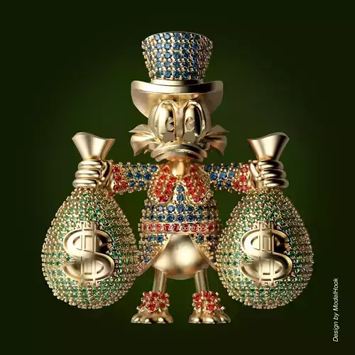 3D Model of Scrooge McDuck - Pendant for Jewelry