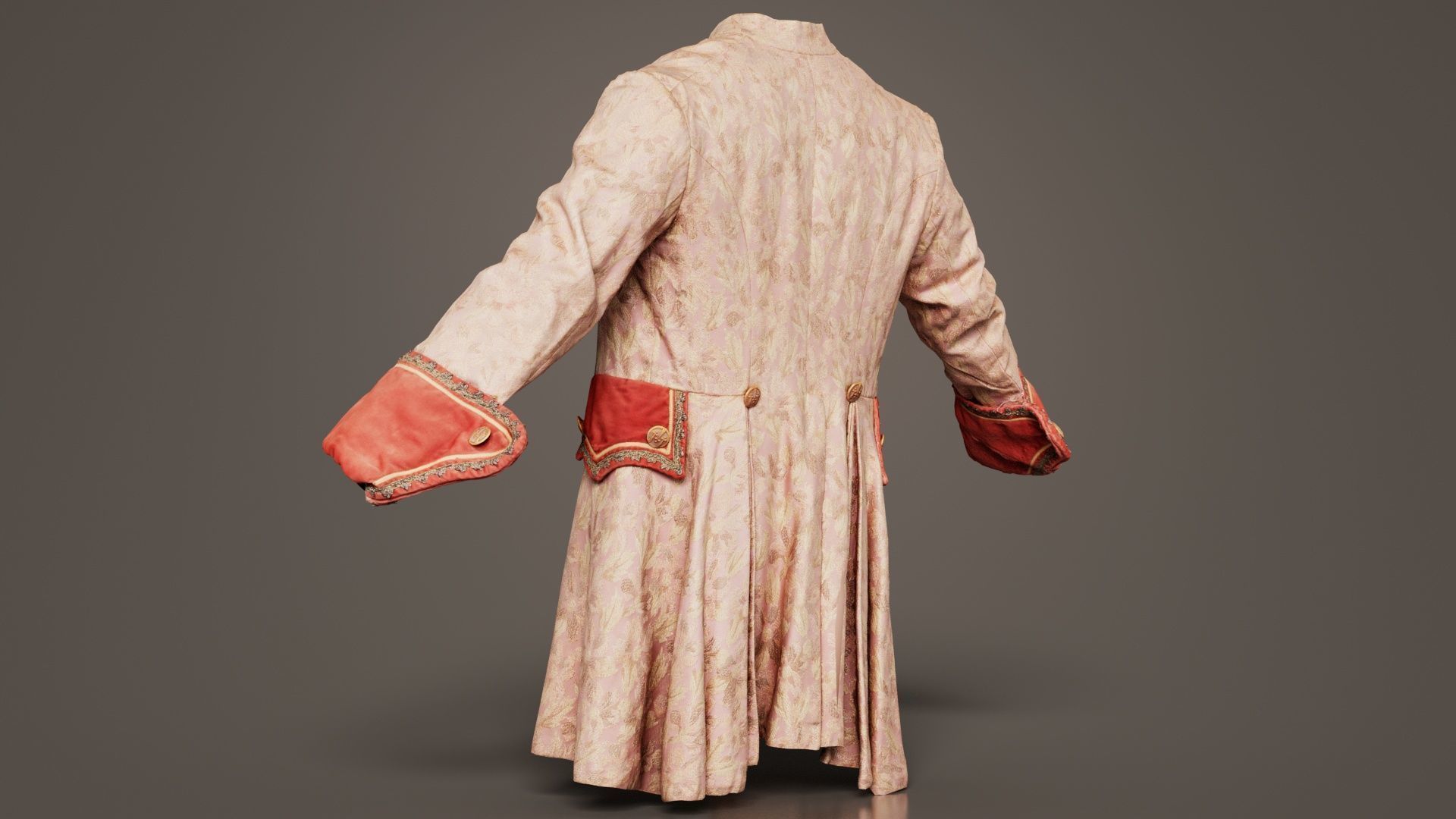 Leaf Jacket Low-poly 3D model_3