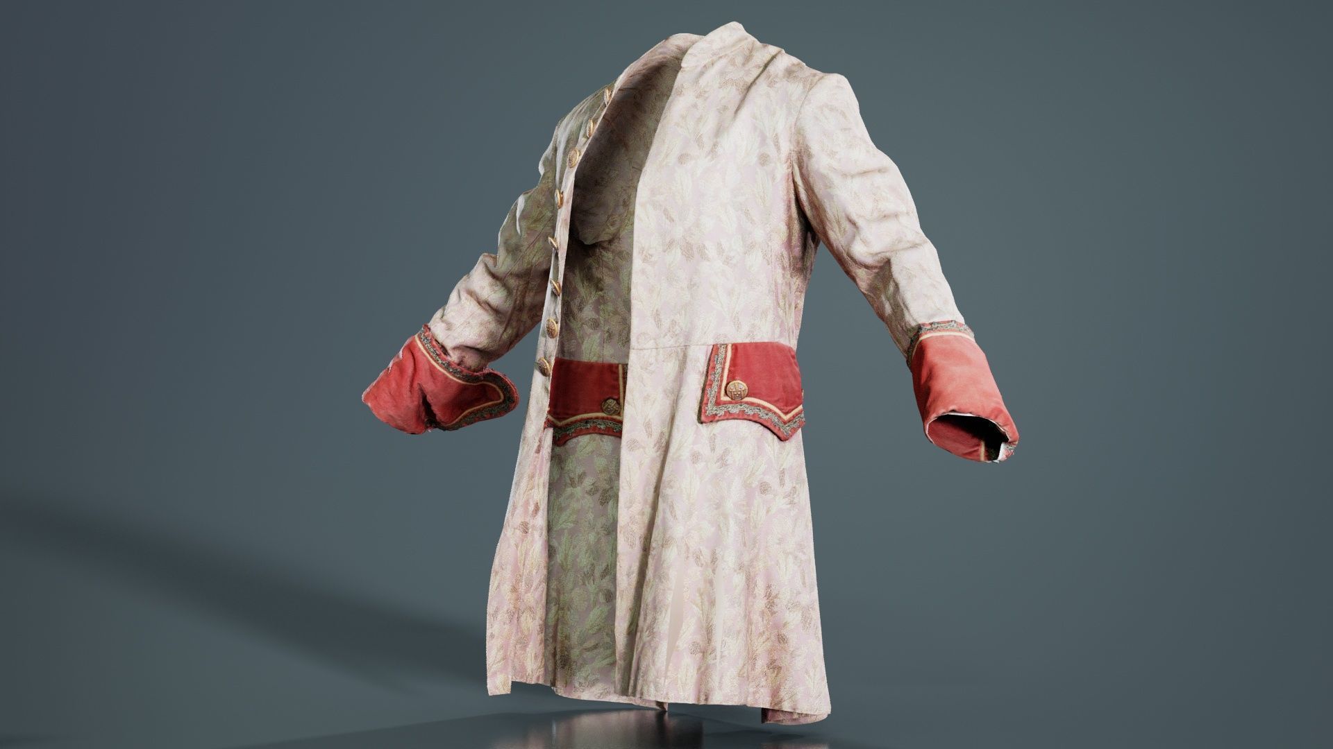 Leaf Jacket Low-poly 3D model_4