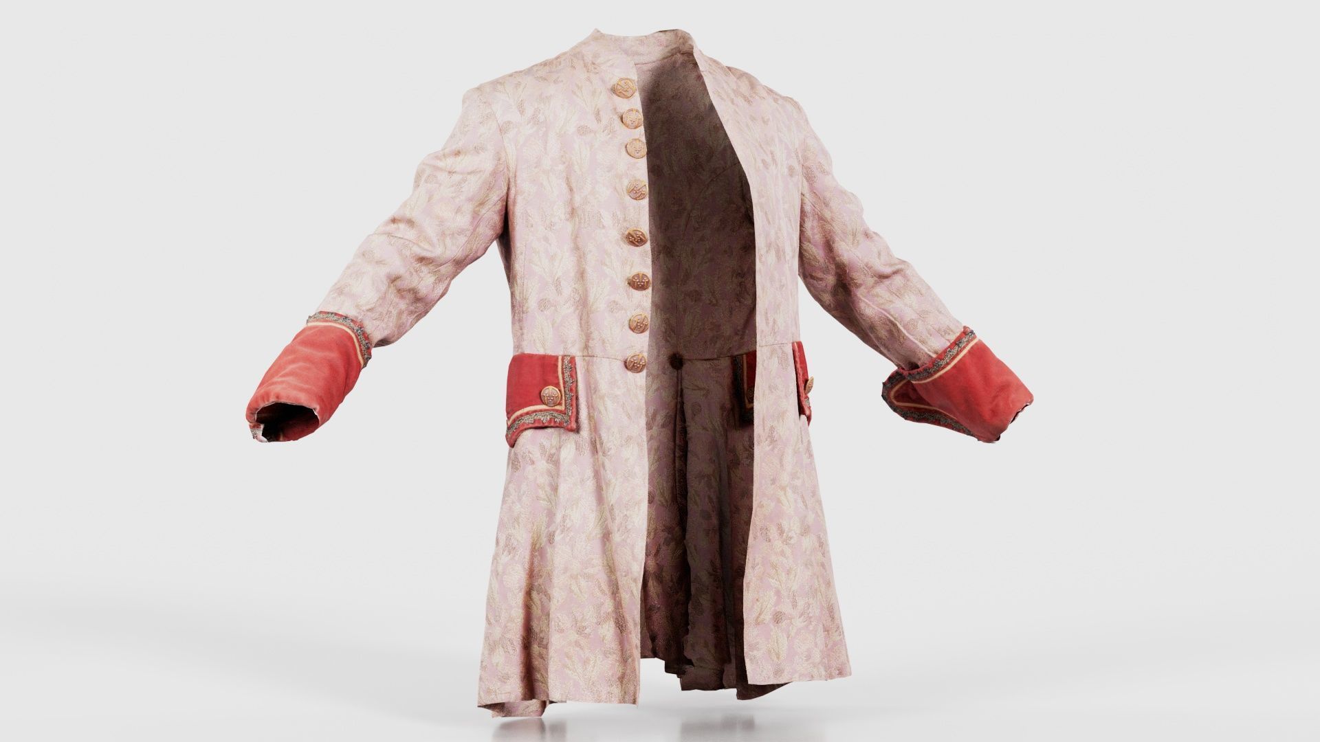 Leaf Jacket Low-poly 3D model_16