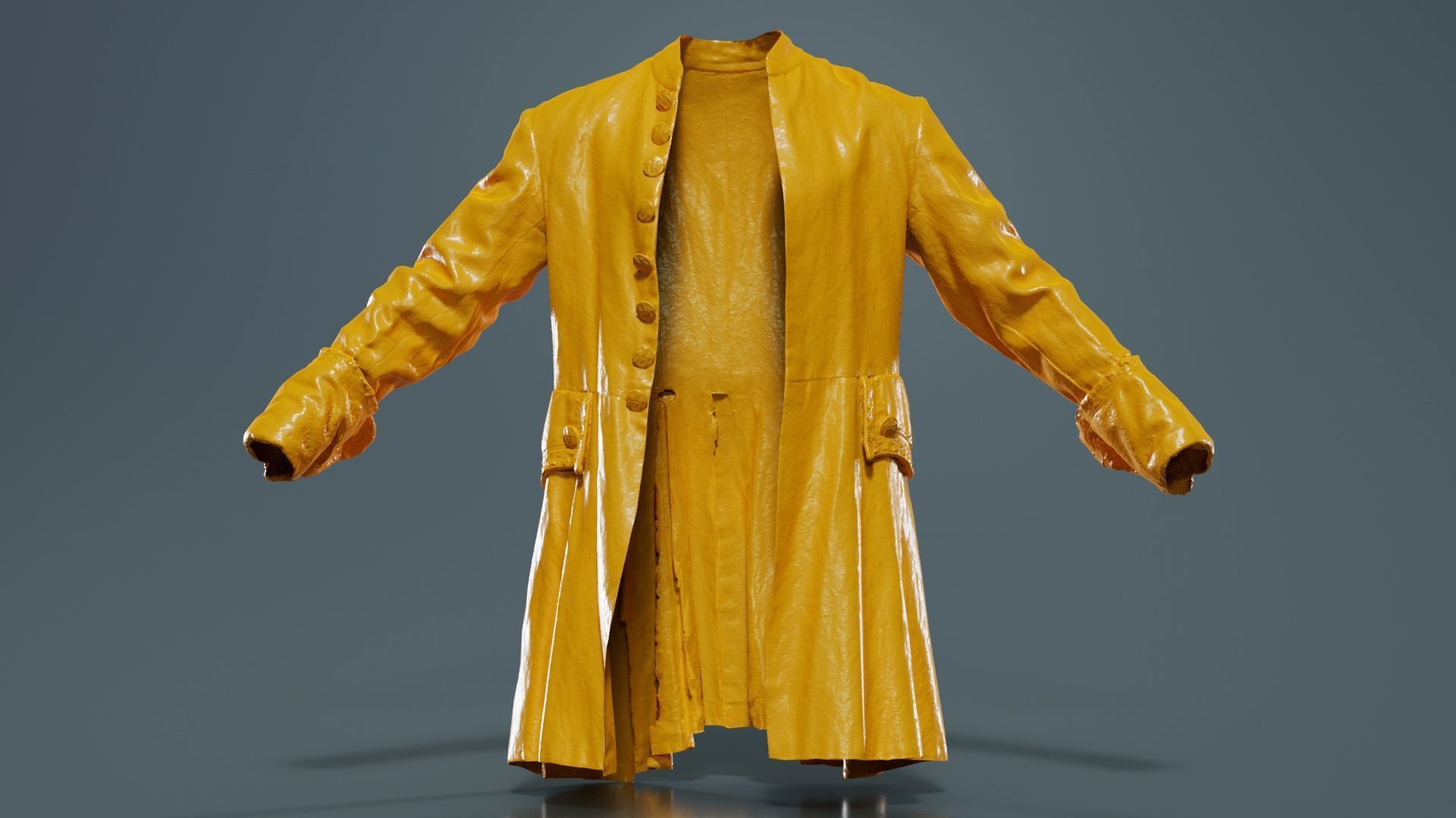 Leaf Jacket Low-poly 3D model_12