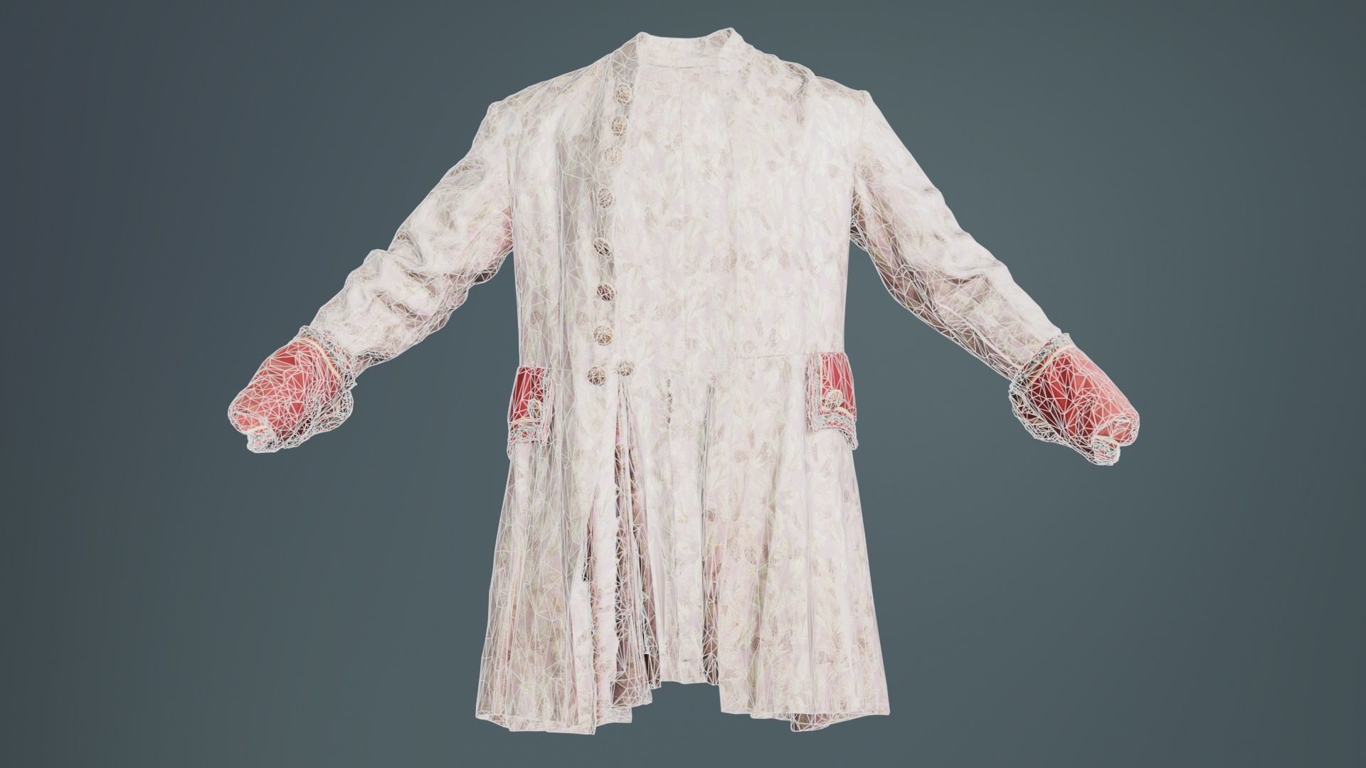 Leaf Jacket Low-poly 3D model_9