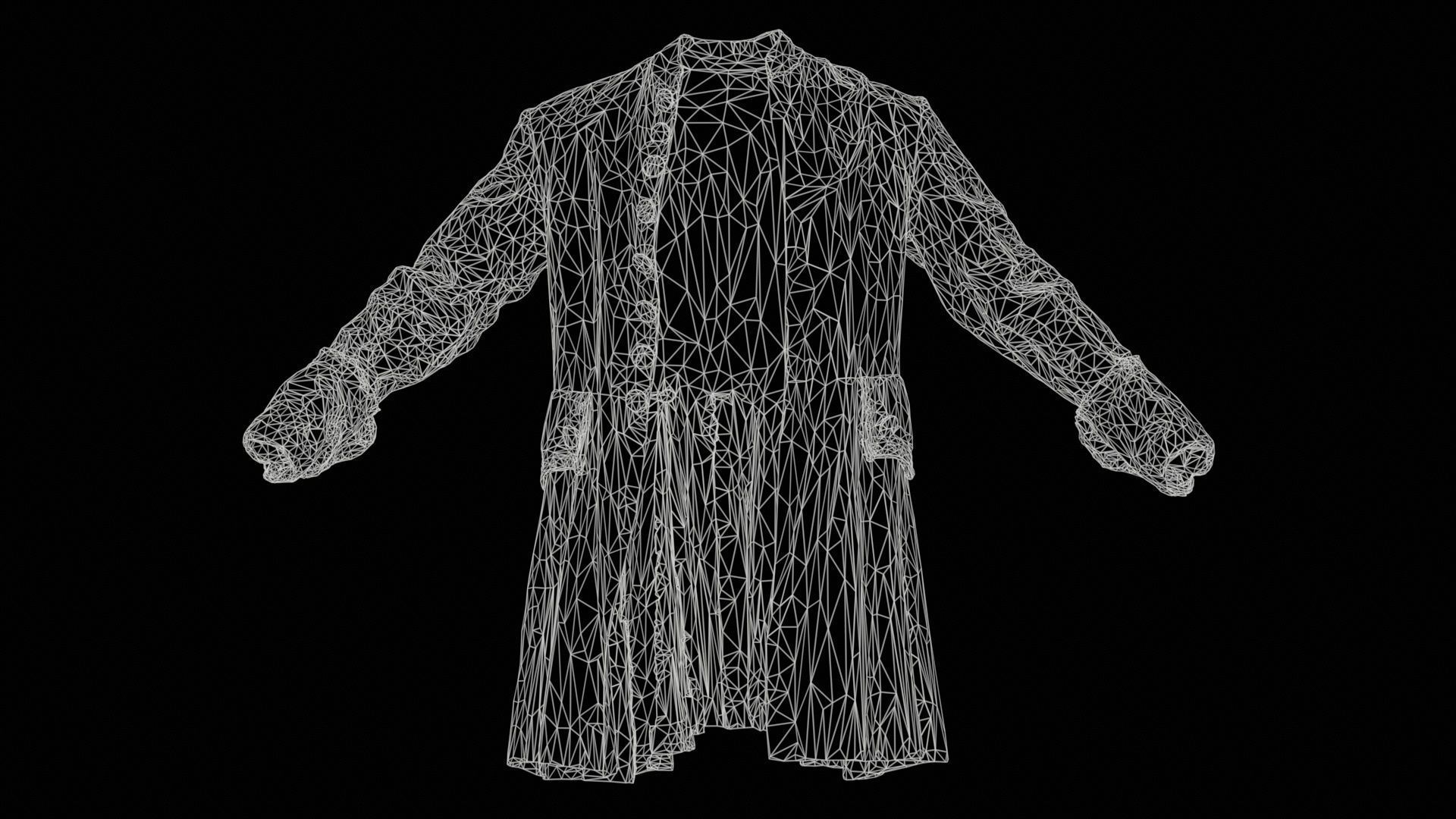 Leaf Jacket Low-poly 3D model_11