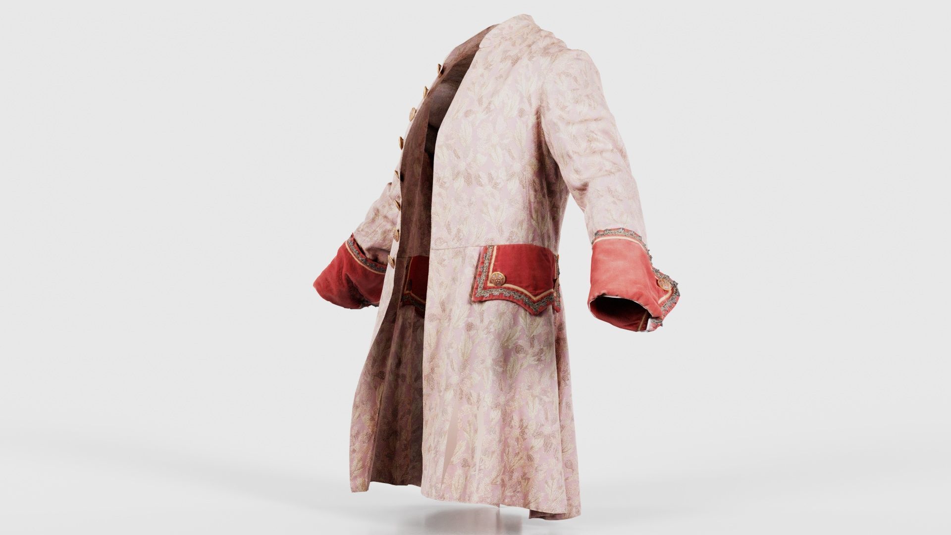 Leaf Jacket Low-poly 3D model_25