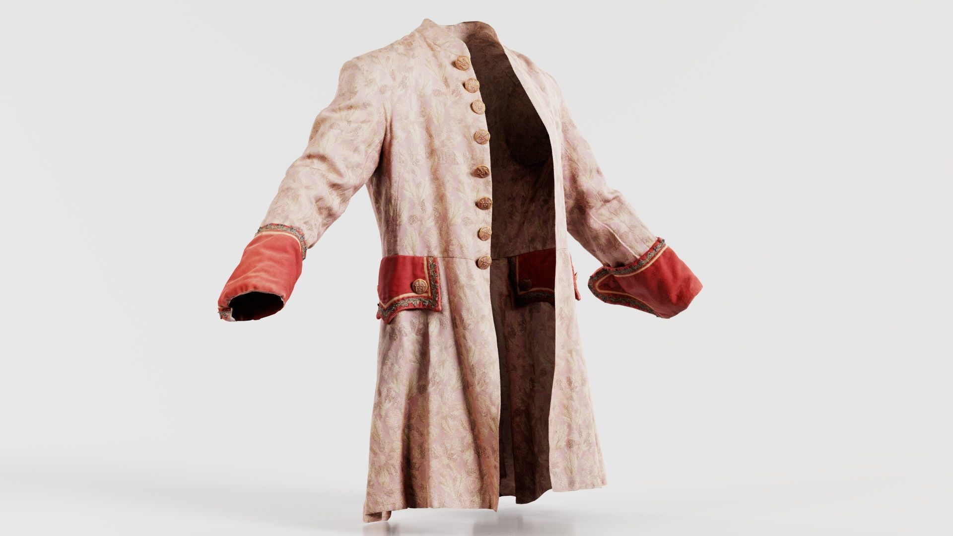 Leaf Jacket Low-poly 3D model_1