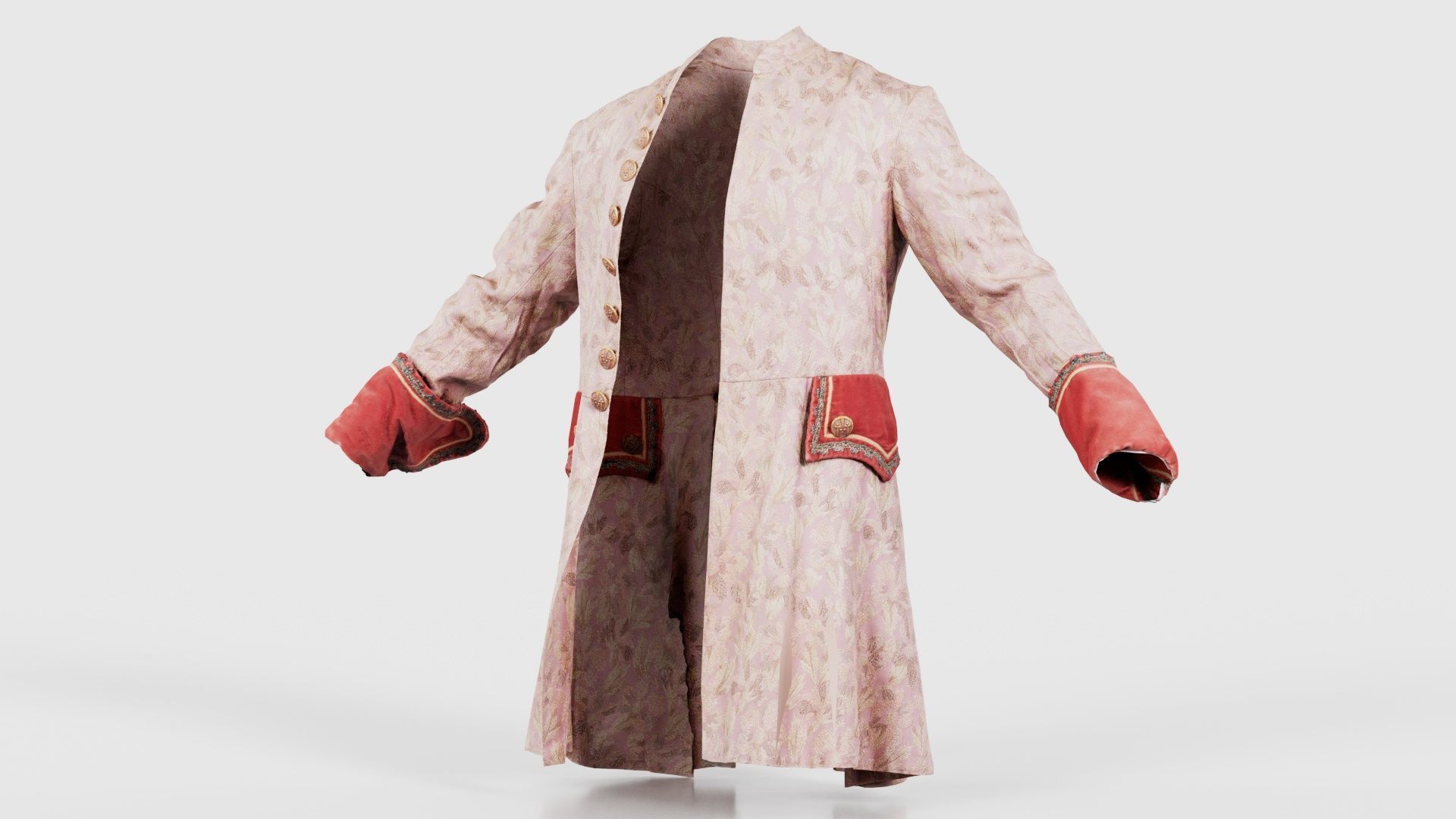 Leaf Jacket Low-poly 3D model_26