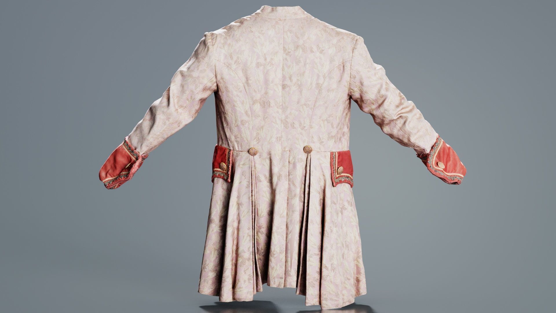 Leaf Jacket Low-poly 3D model_6