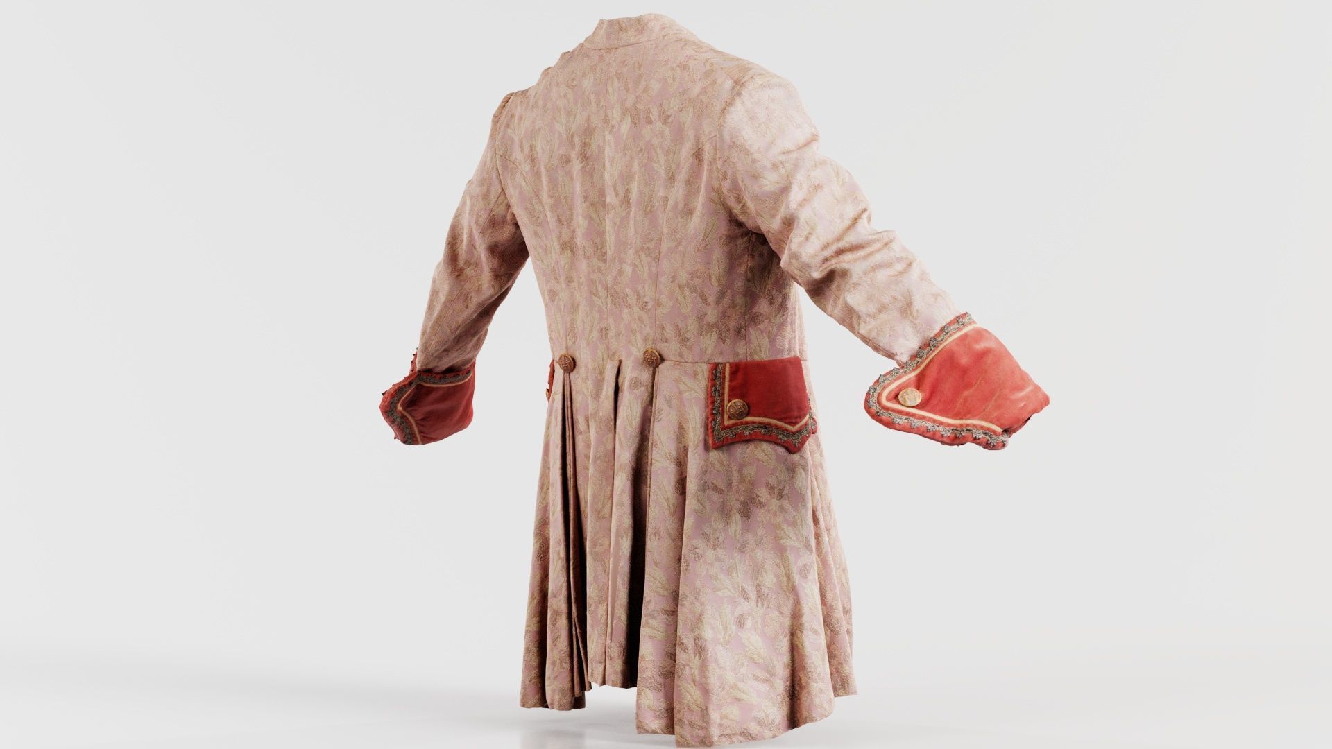 Leaf Jacket Low-poly 3D model_5