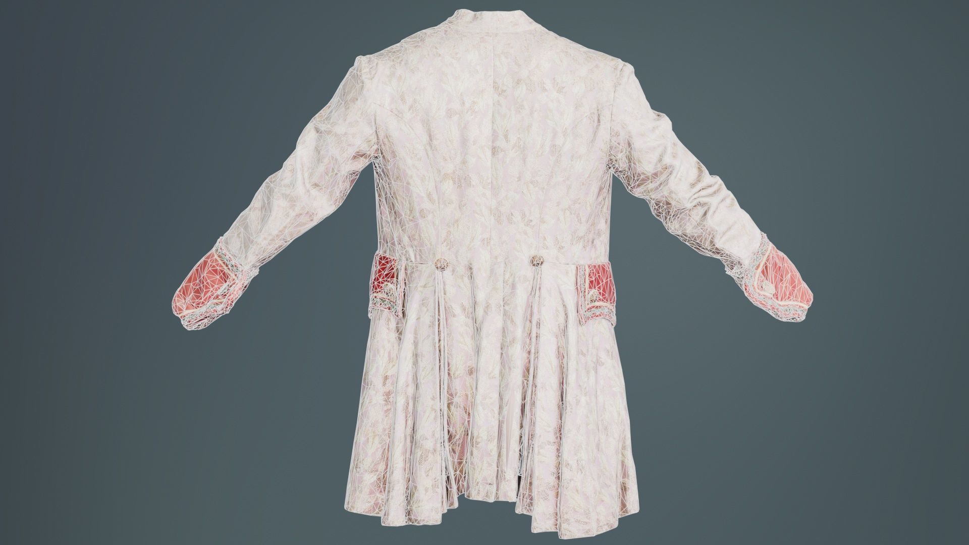 Leaf Jacket Low-poly 3D model_10