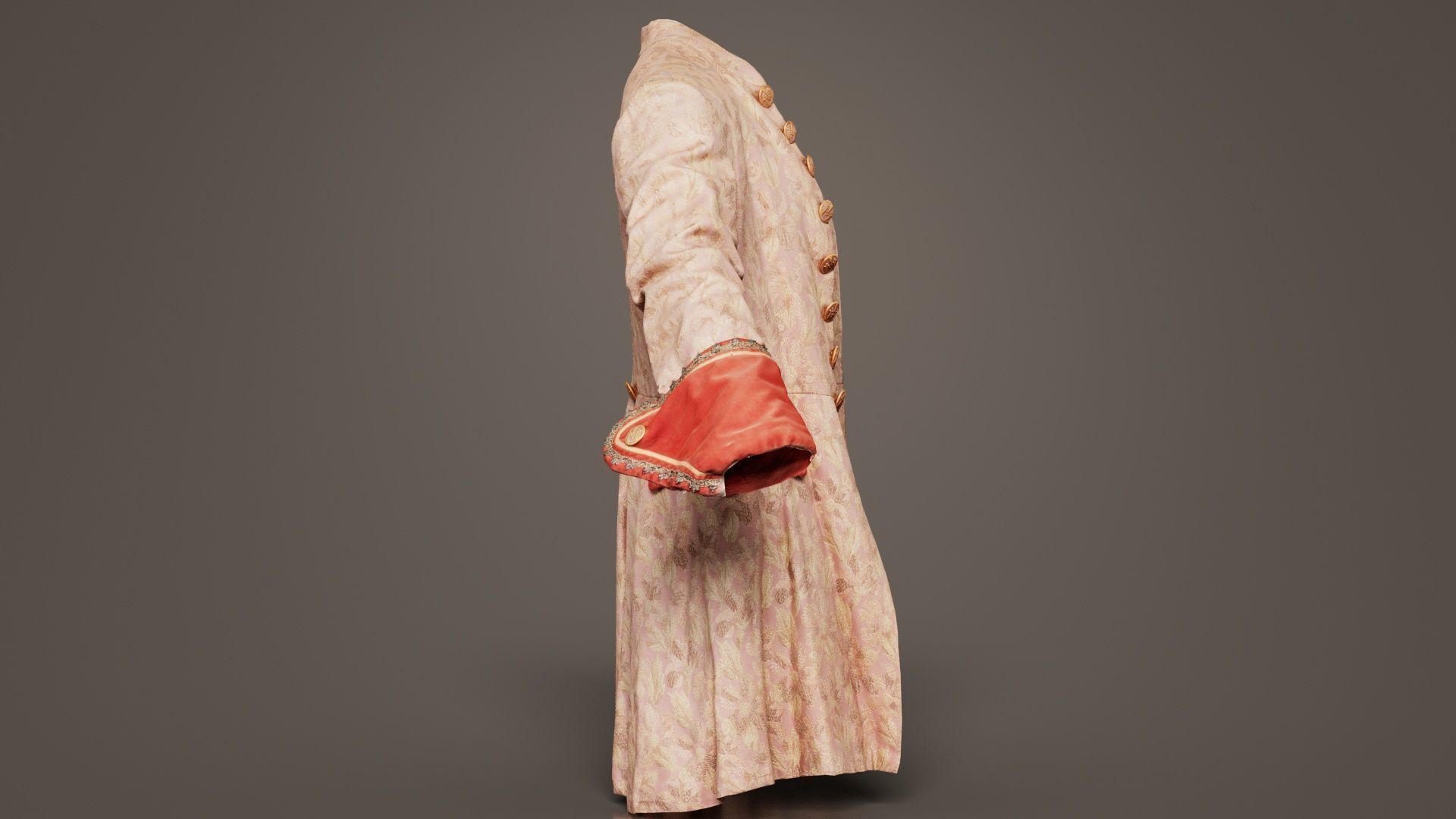 Leaf Jacket Low-poly 3D model_7