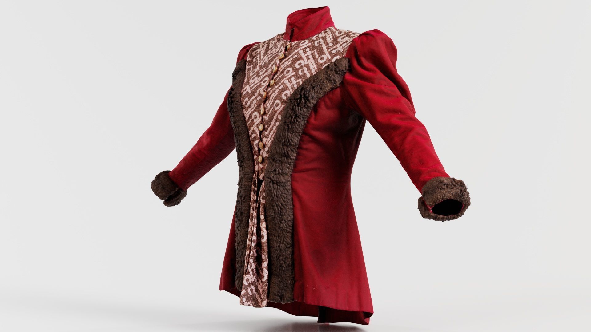 Queen Jacket Low-poly 3D model_1