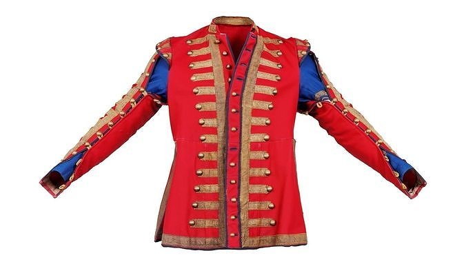 Red Stud Jacket Low-poly 3D model