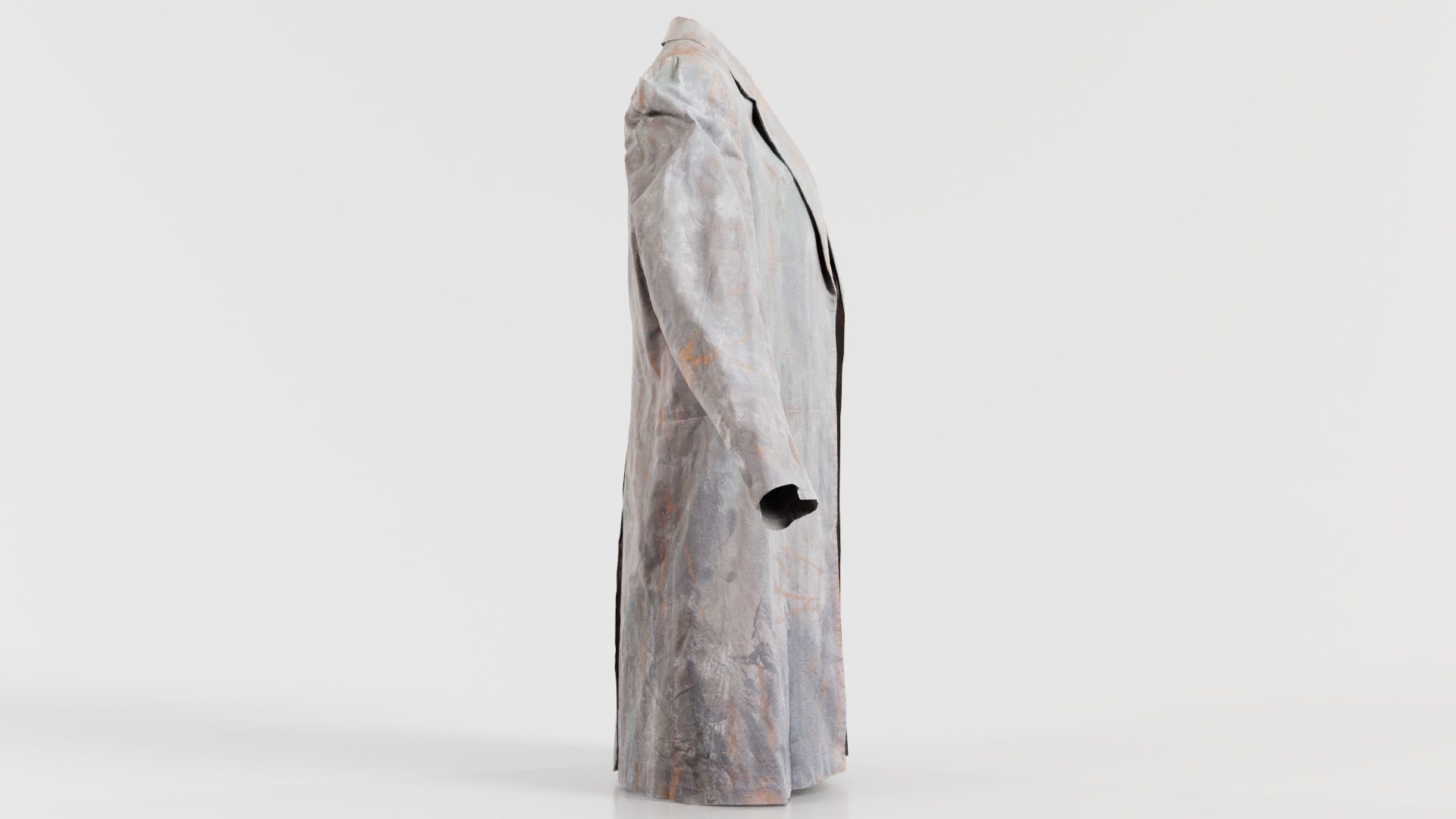 Statue Jacket Low-poly 3D model_2
