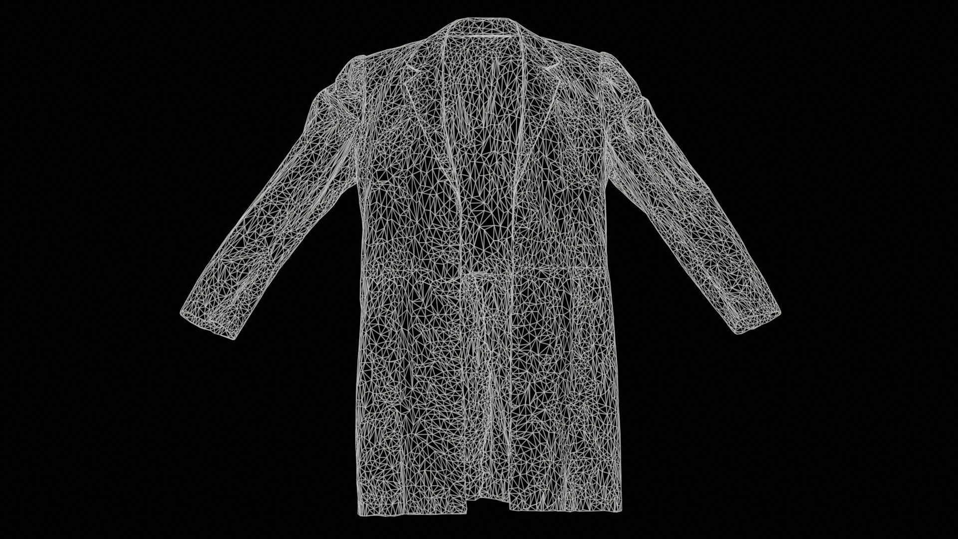 Statue Jacket Low-poly 3D model_11