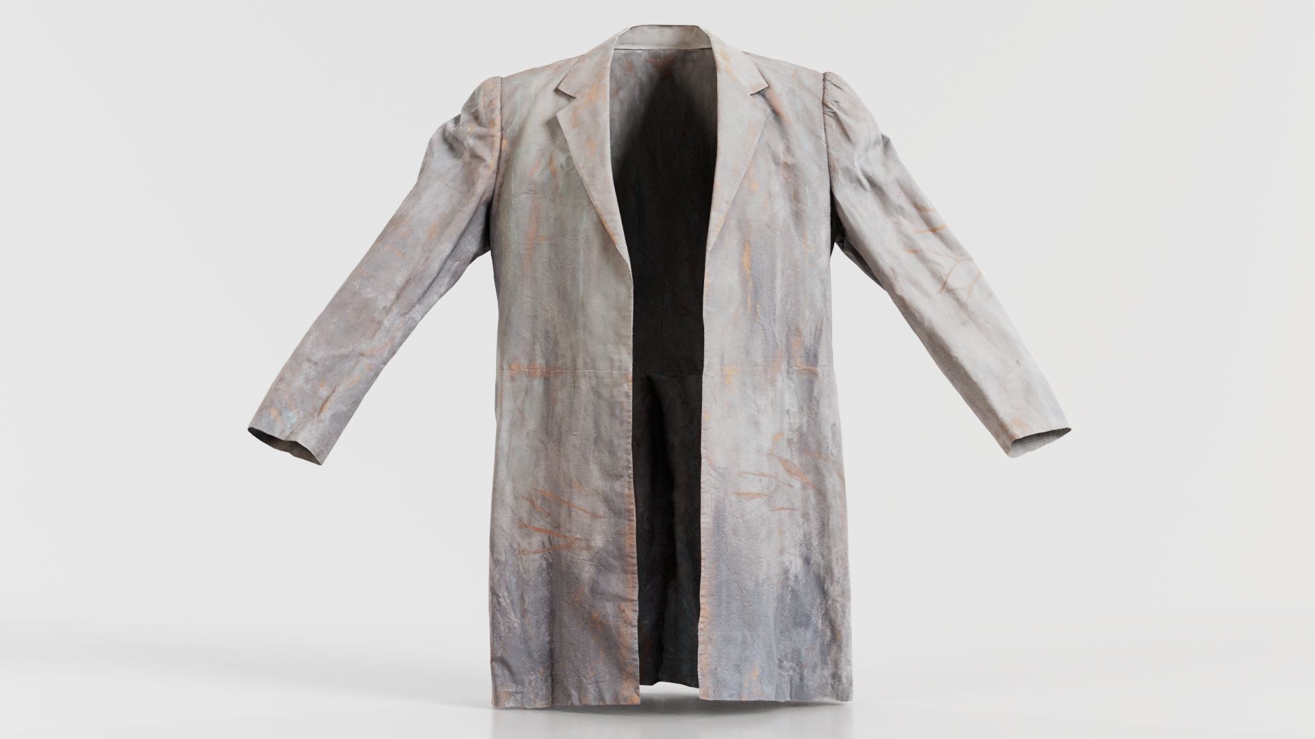 Statue Jacket Low-poly 3D model_7