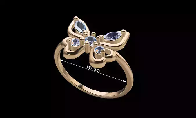 Women Ring 163 - Butterfly Ring