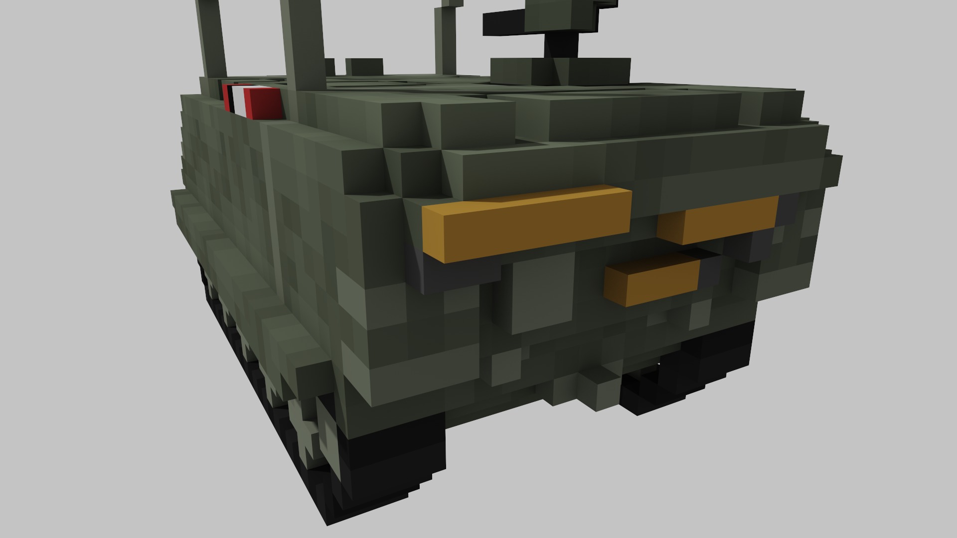 AMX 10M Acra Tank Voxel Low-poly 3D model_11