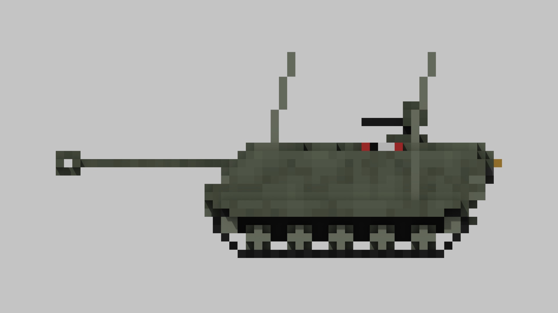 AMX 10M Acra Tank Voxel Low-poly 3D model_14