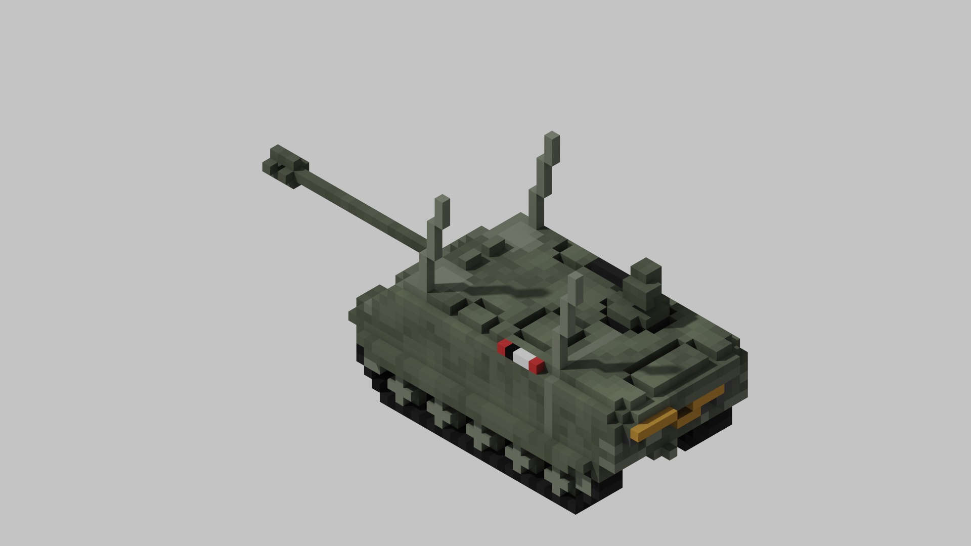 AMX 10M Acra Tank Voxel Low-poly 3D model_2